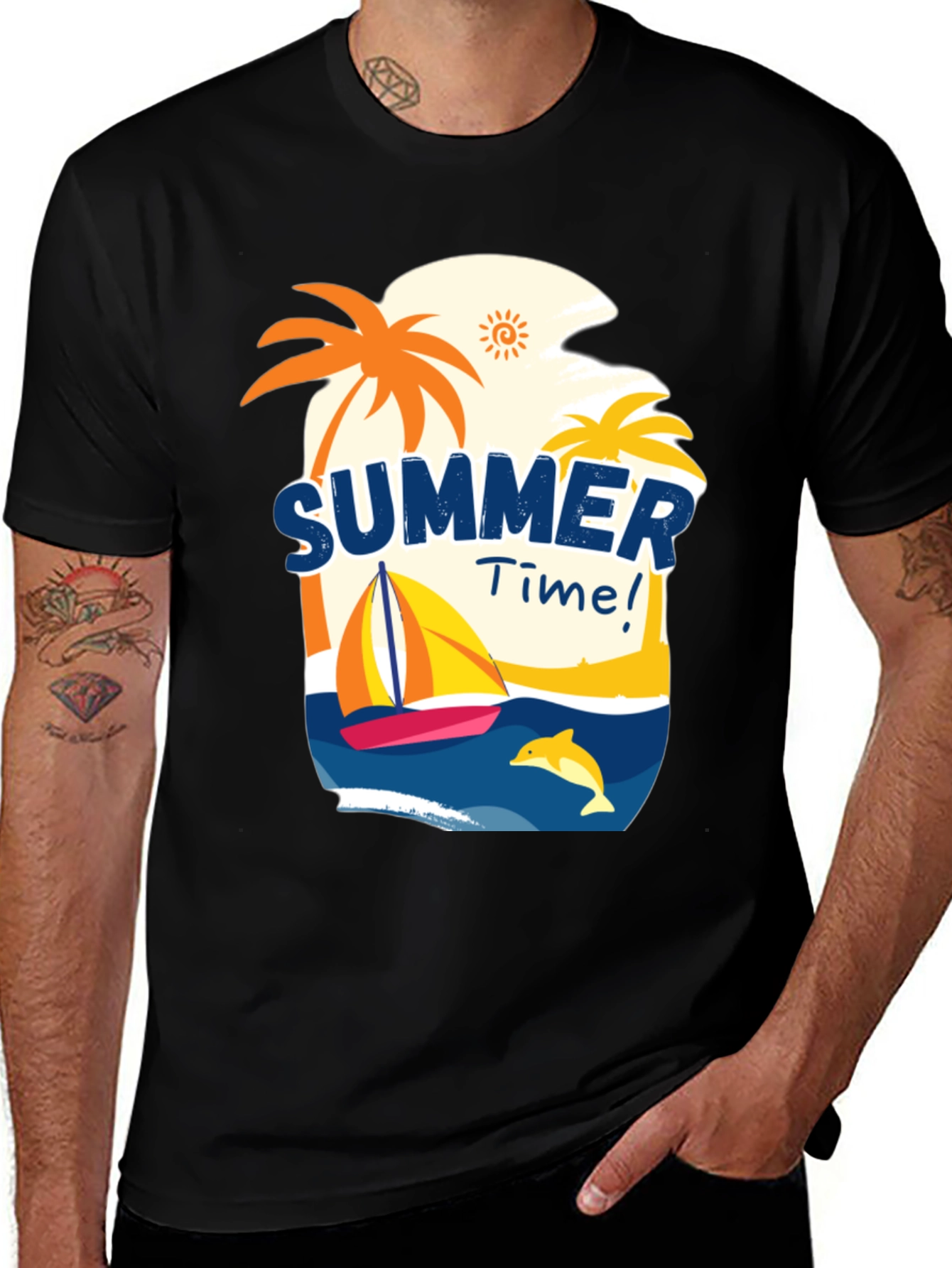 Variant 18 of Summer Time Graphic Tee - Beach Vibes