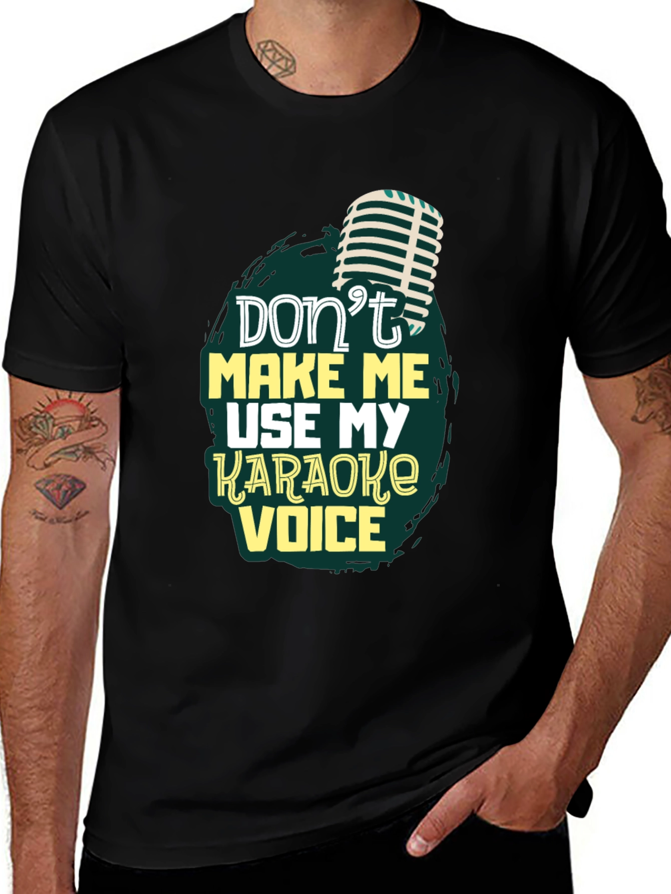 Variant 17 of Karaoke Voice T-Shirt: Don't Make Me Use My Voice Funny Shirt
