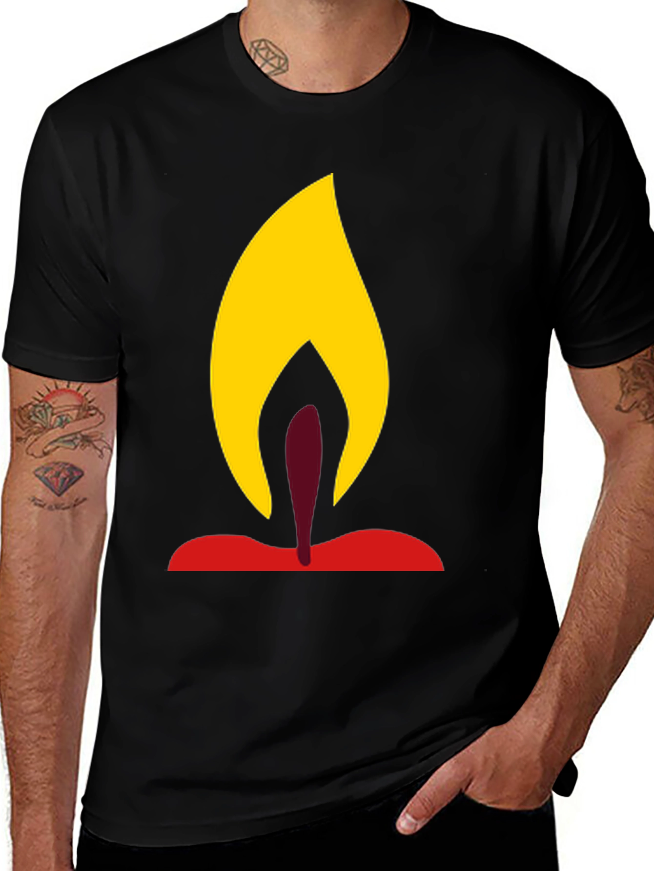 Variant 5 of Flame Graphic Black T-Shirt
