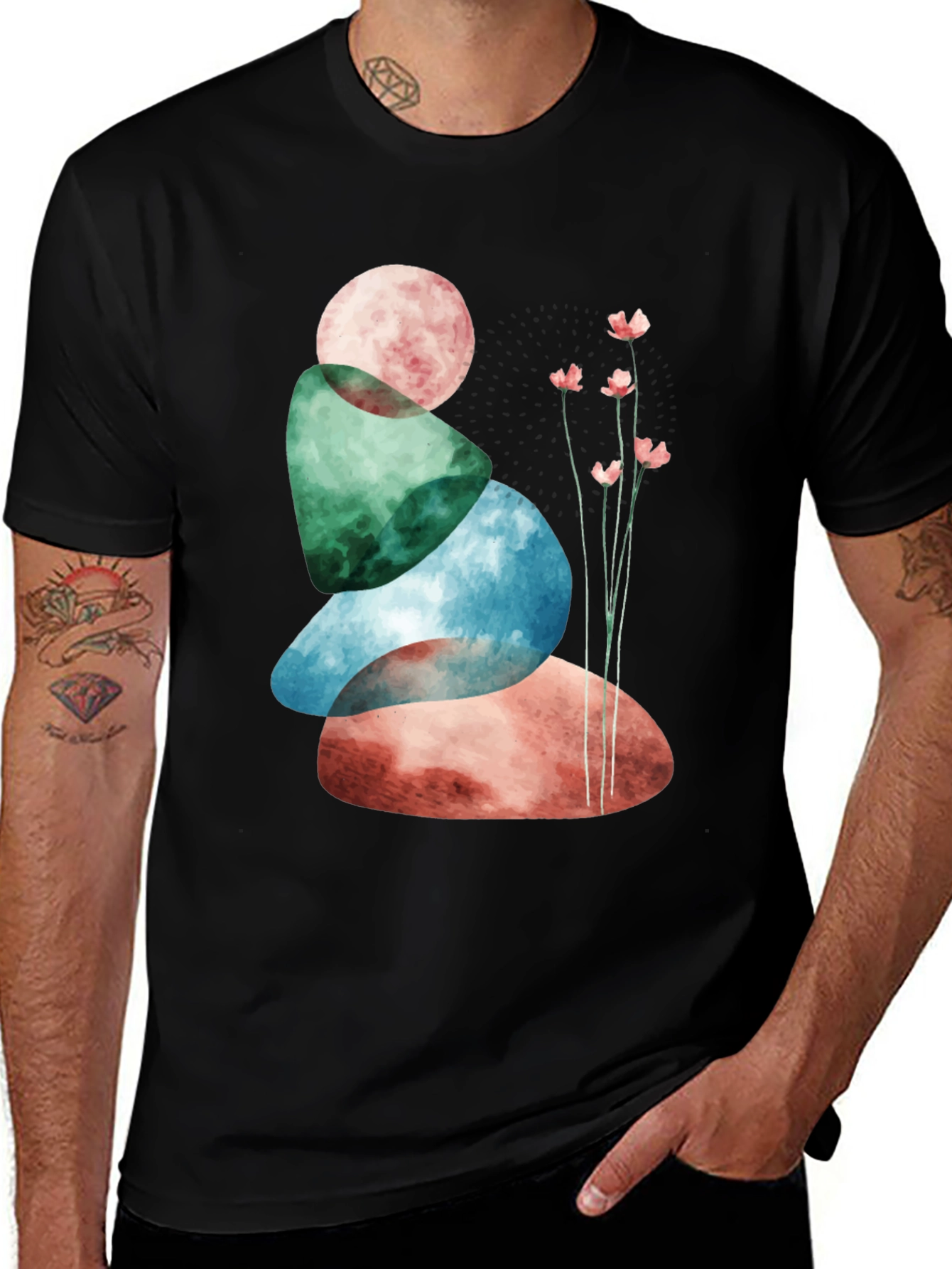 Variant 9 of Zen Stone Stack T-Shirt - Relaxed Fit