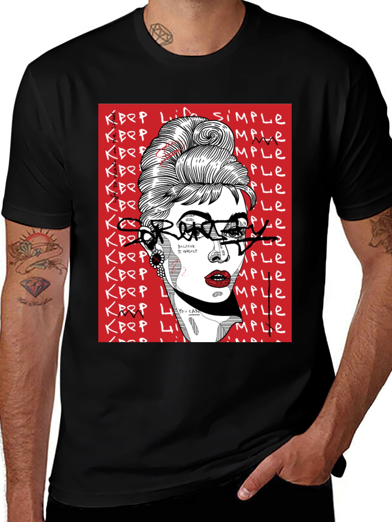 Audrey Hepburn Pop Art T-Shirt - Keep Life Simple