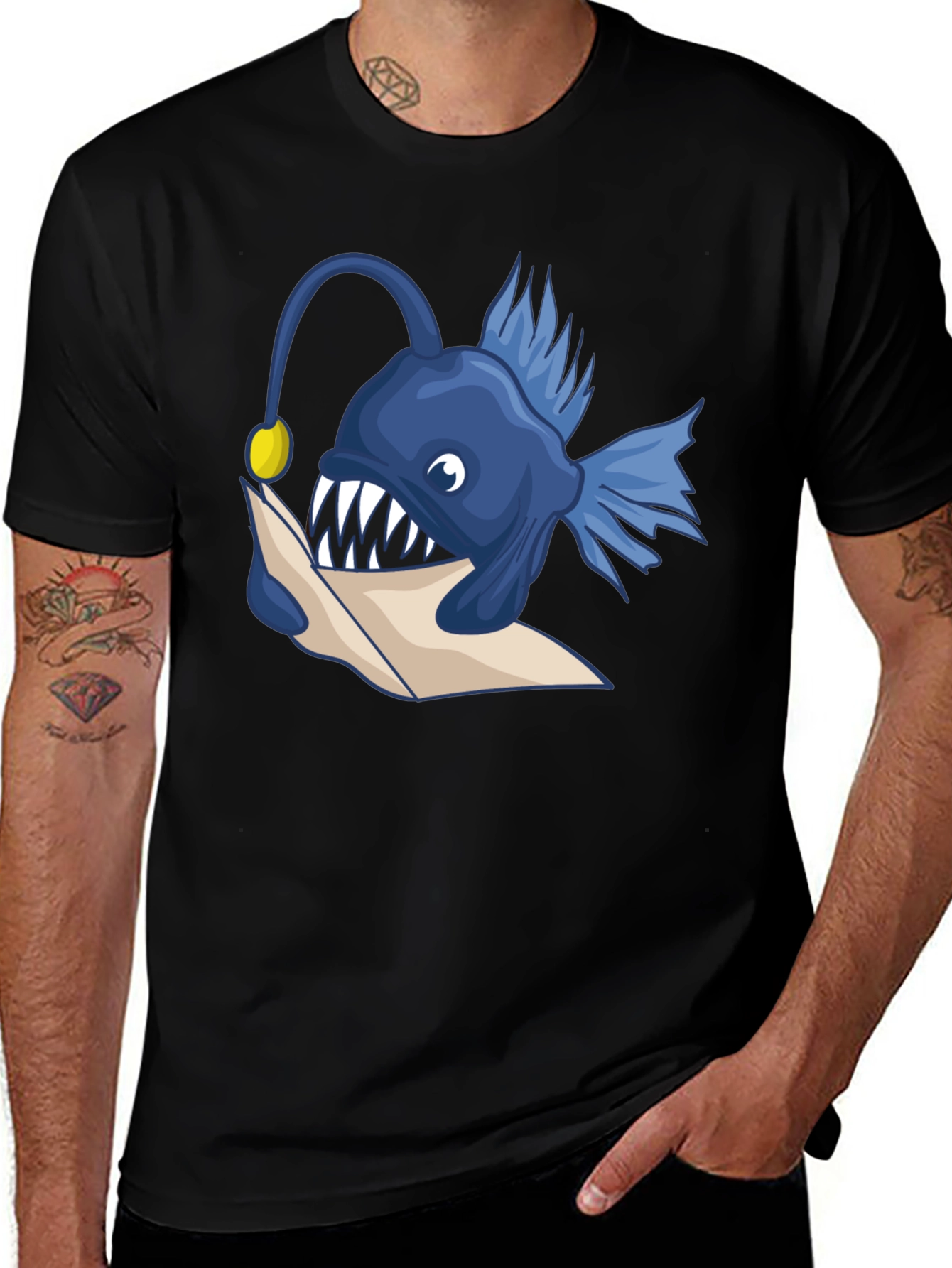 Variant 13 of Angler Fish Graphic T-Shirt - Unique & Stylish