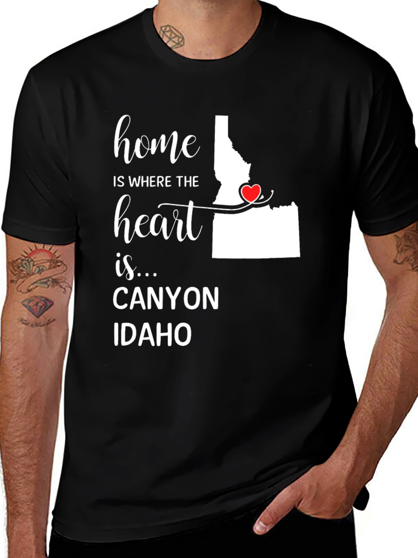 Home Is Where the Heart Is Idaho T-Shirt