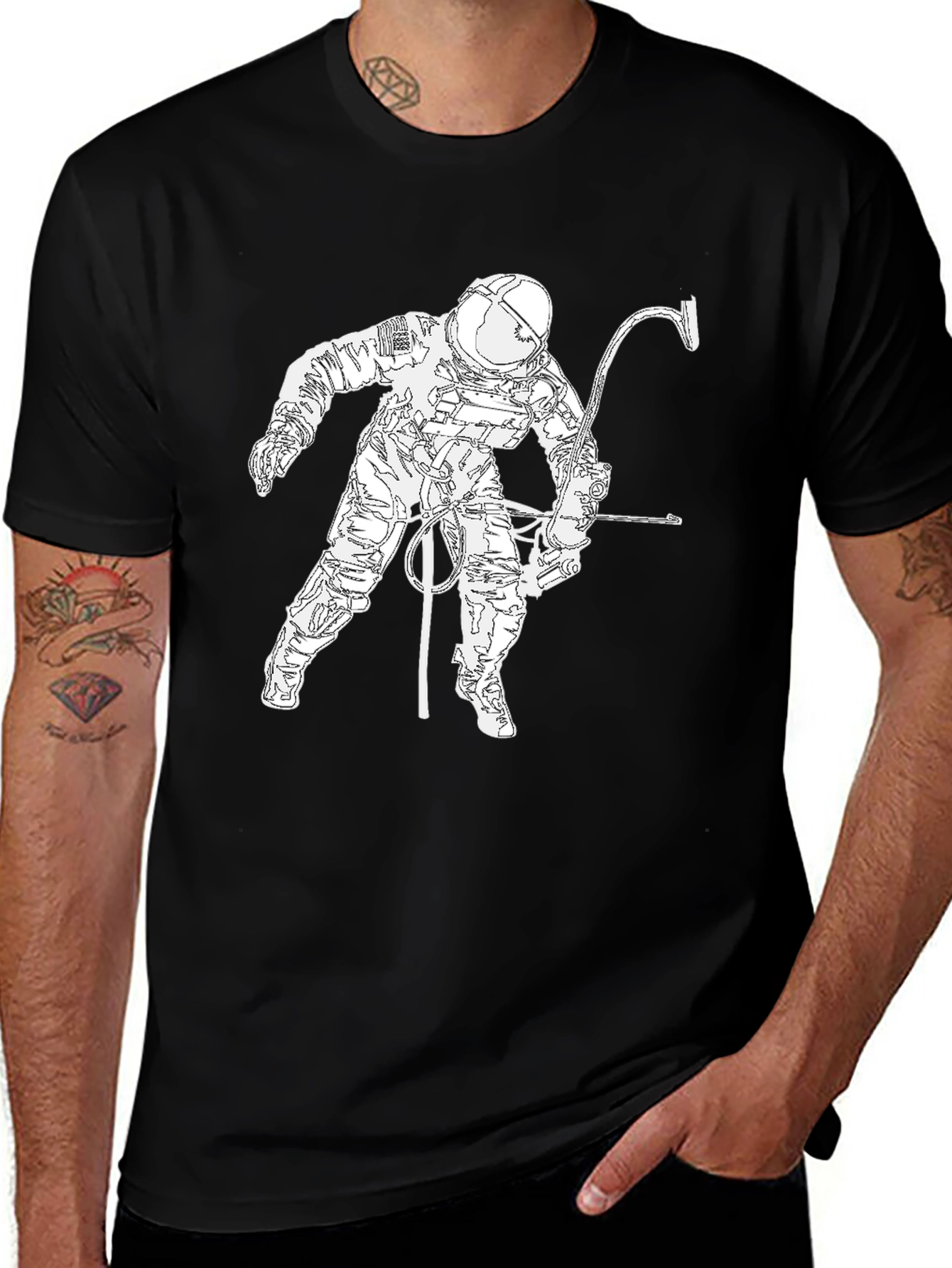 Variant 21 of Astronaut Graphic Tee - Space Exploration Shirt