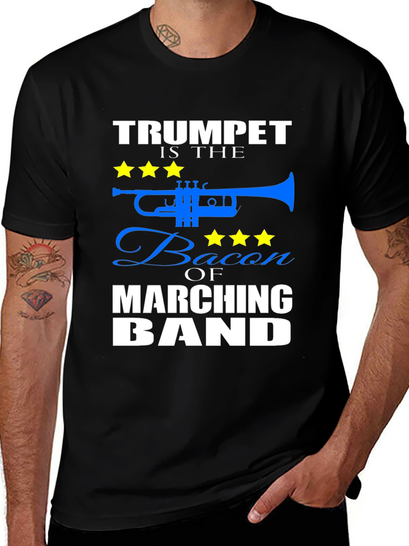 Variant 2 of Trumpet Bacon of Marching Band T-Shirt