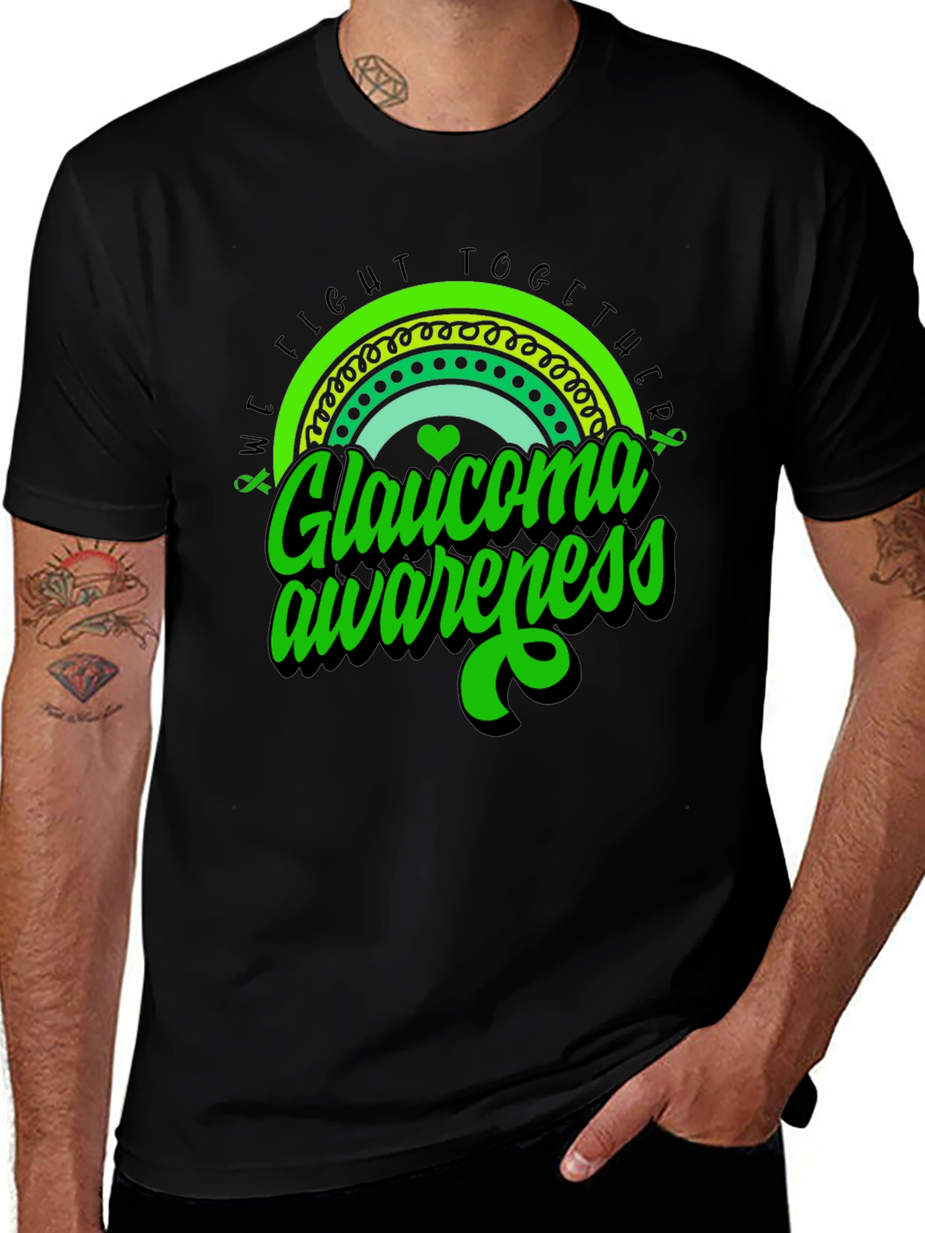 Variant 21 of Glaucoma Awareness T-Shirt - Fight Together