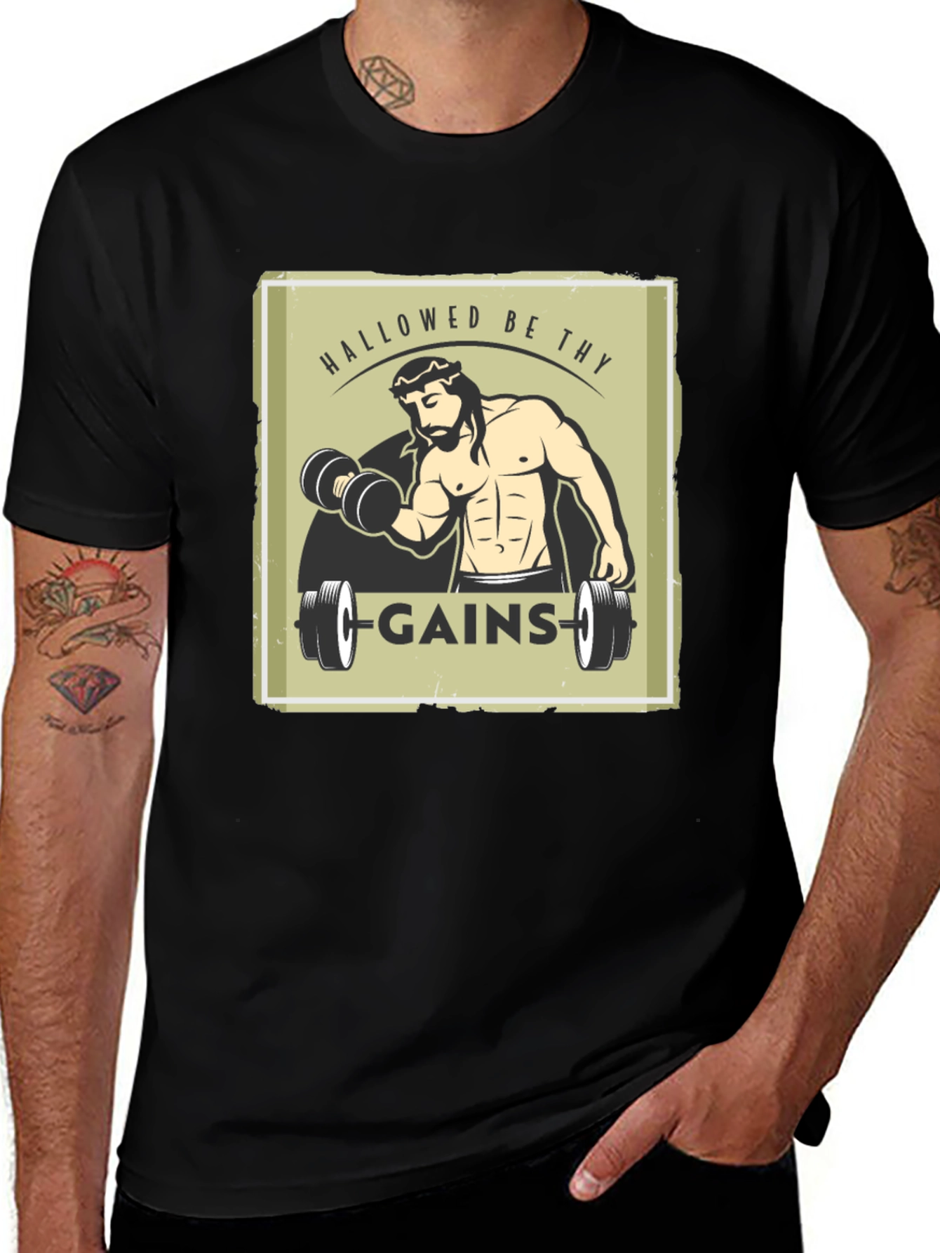 Variant 15 of Hallowed Be Thy Gains Black T-Shirt
