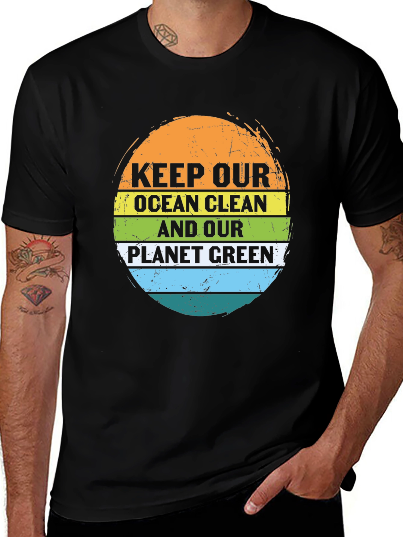 Variant 21 of Keep Our Ocean Clean & Planet Green Tee