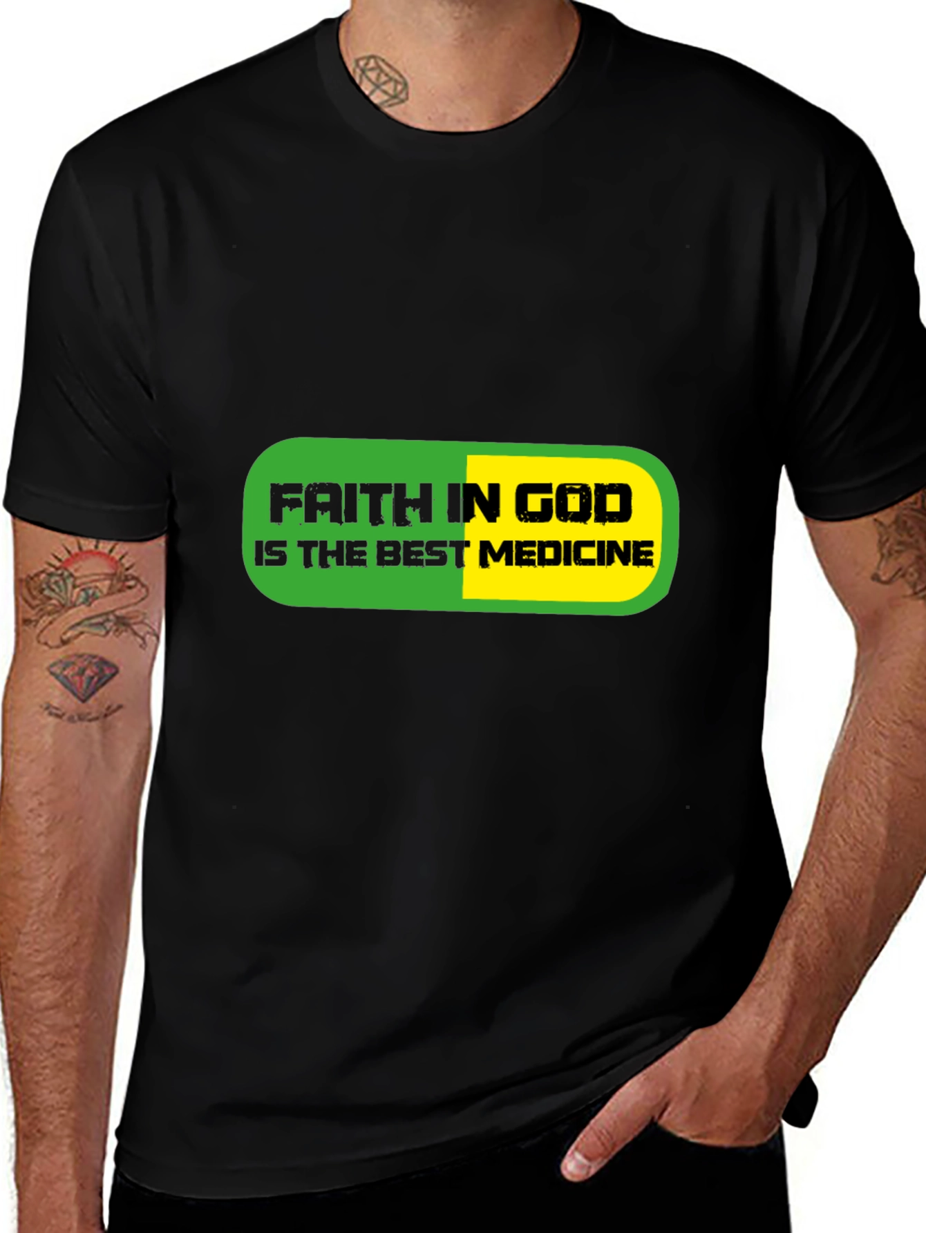 Variant 5 of Faith in God T-Shirt - Best Medicine Tee