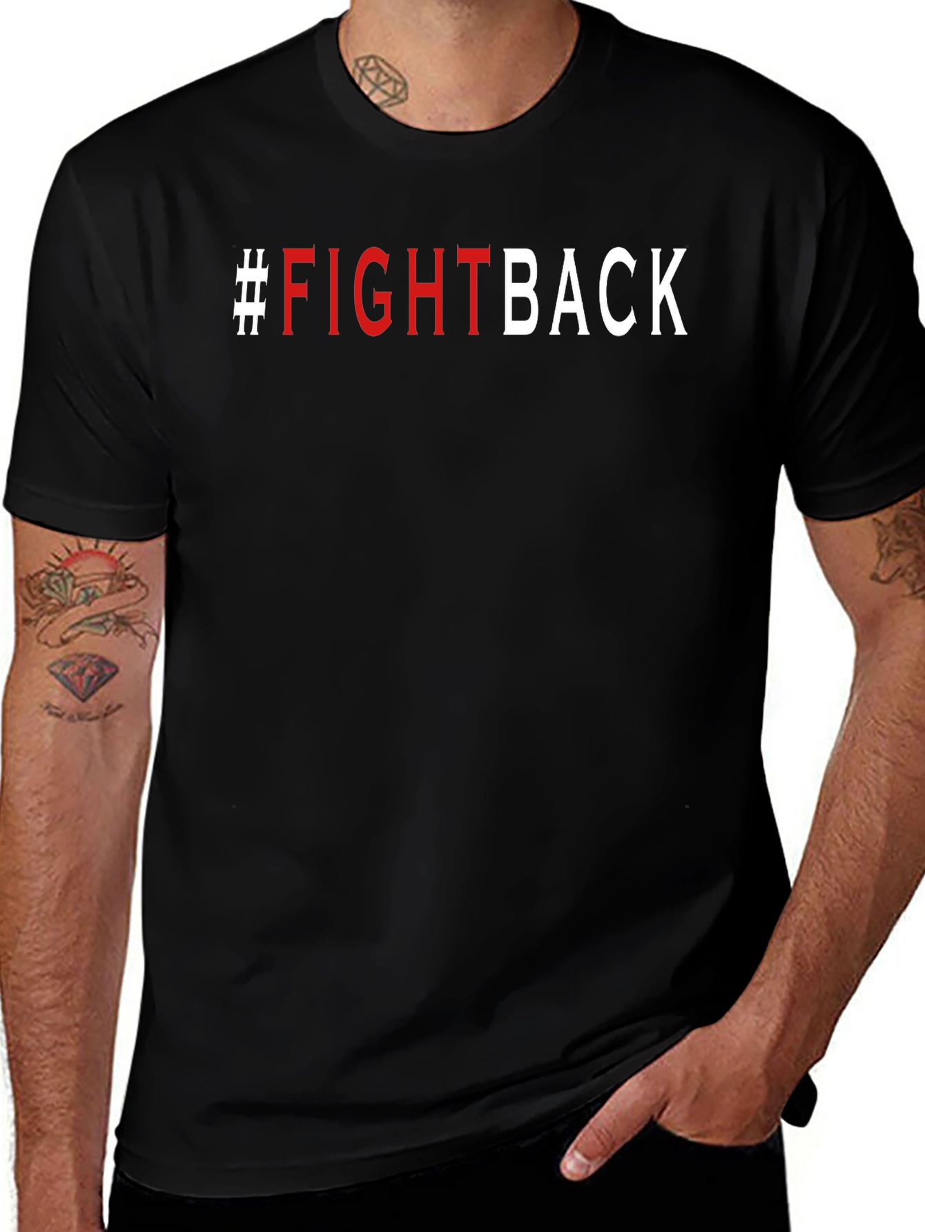 Variant 5 of Fight Back Graphic Tee - Bold Statement Shirt