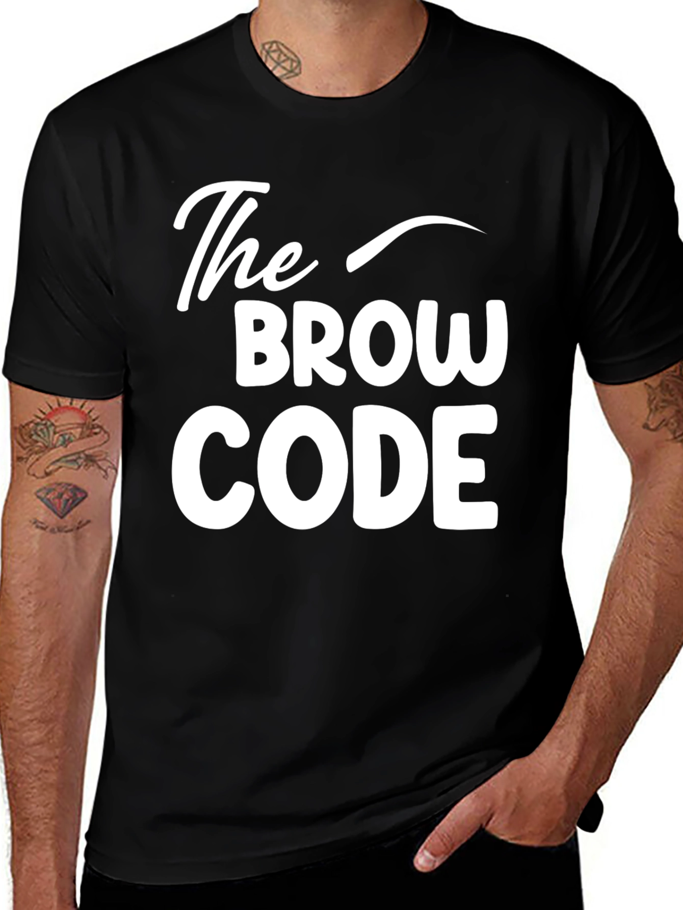 Variant 21 of The Brow Code Black T-Shirt - Unisex Fashion Tee