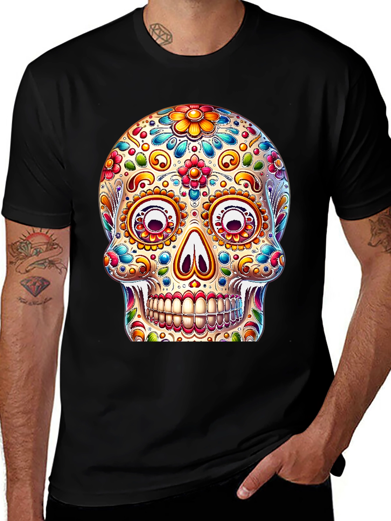 Variant 25 of Sugar Skull Black T-Shirt