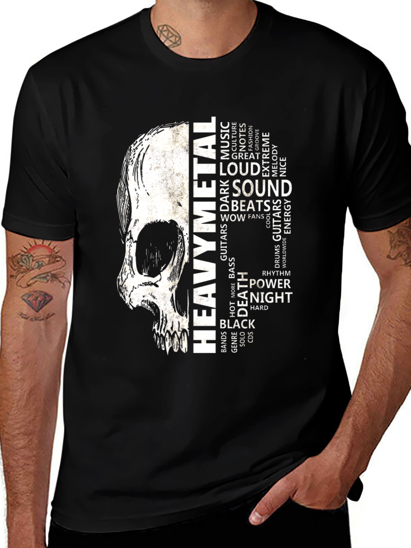Variant 30 of Skull Heavy Metal Music T-Shirt
