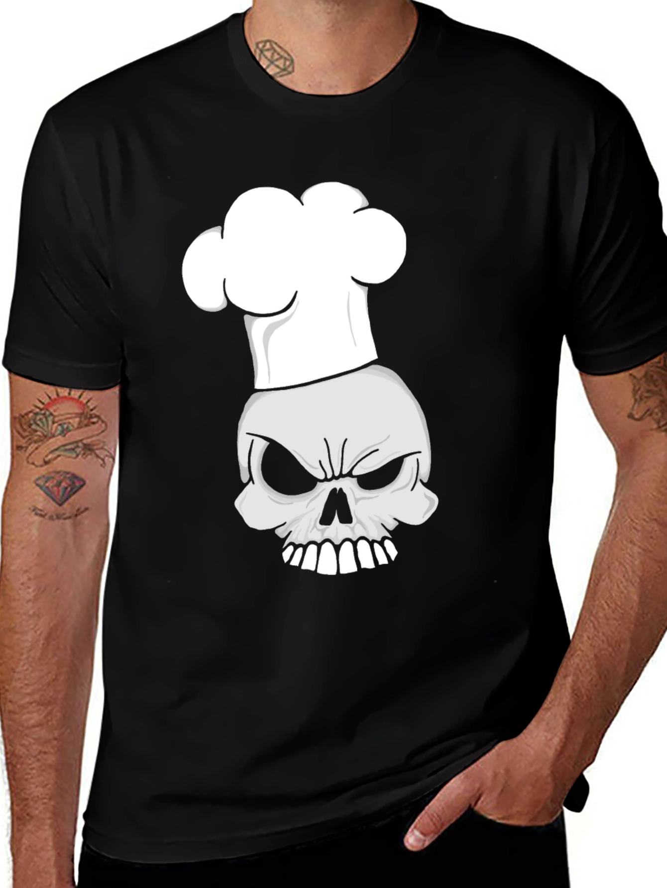 Variant 10 of Skull Chef T-Shirt - Culinary Humor Tee