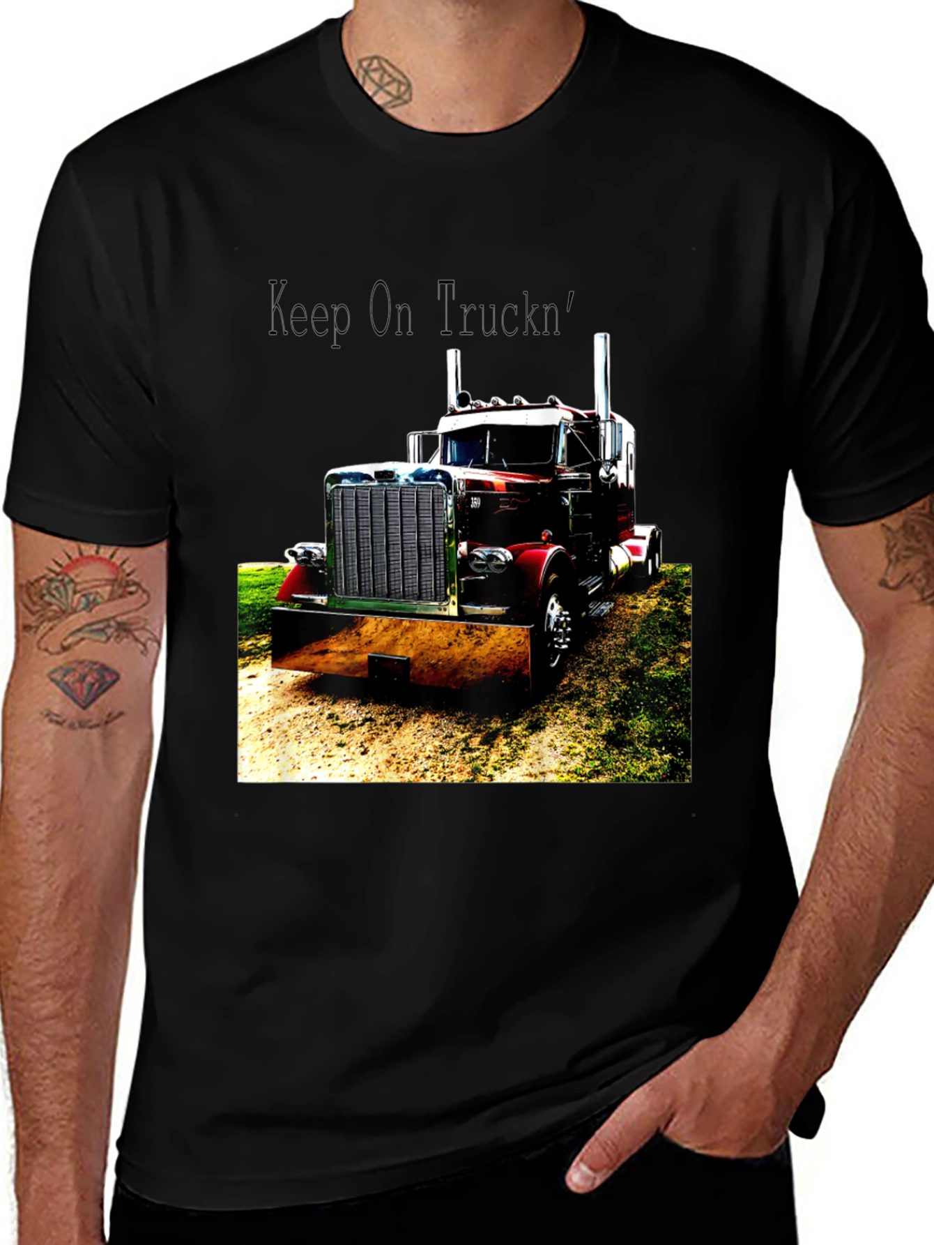 Variant 7 of Keep On Truckin' Black T-Shirt