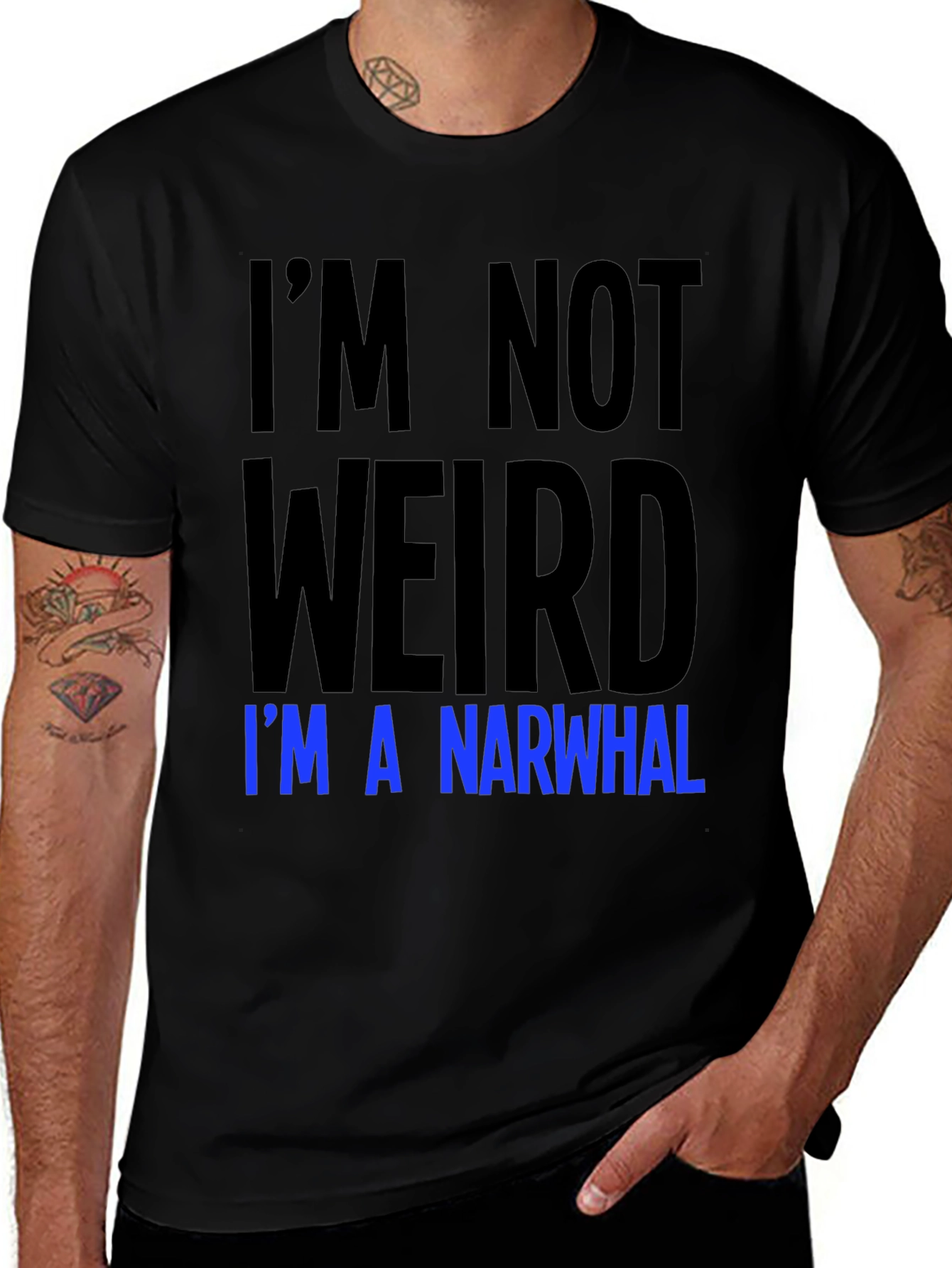 Variant 27 of I'm Not Weird I'm A Narwhal Graphic Tee