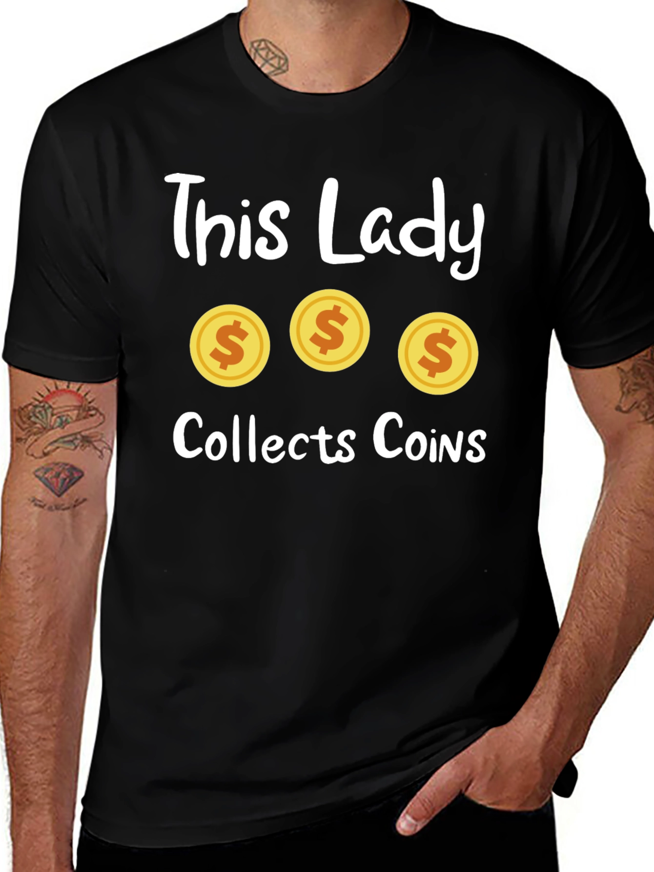 Variant 24 of This Lady Collects Coins Graphic T-Shirt