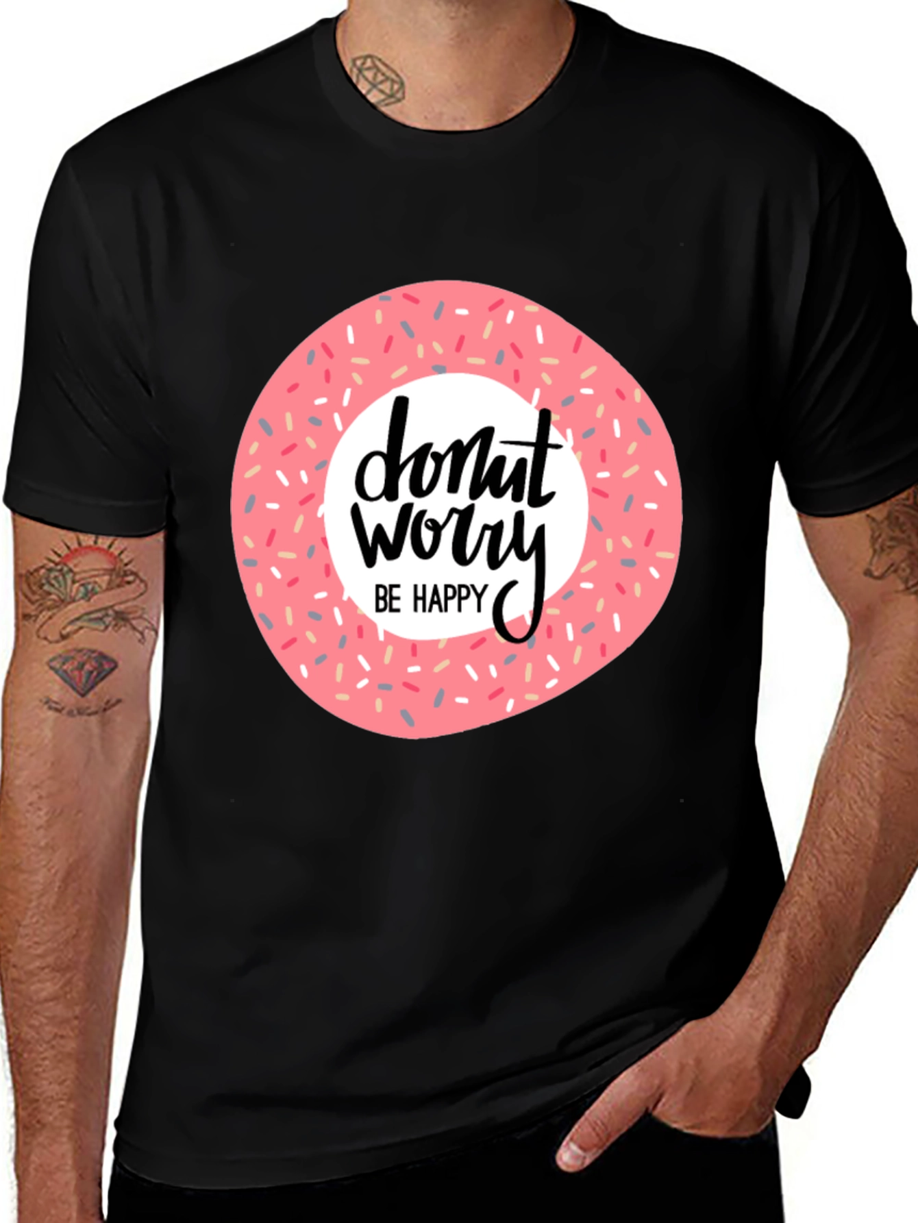 Variant 7 of Donut Worry Be Happy Graphic Tee