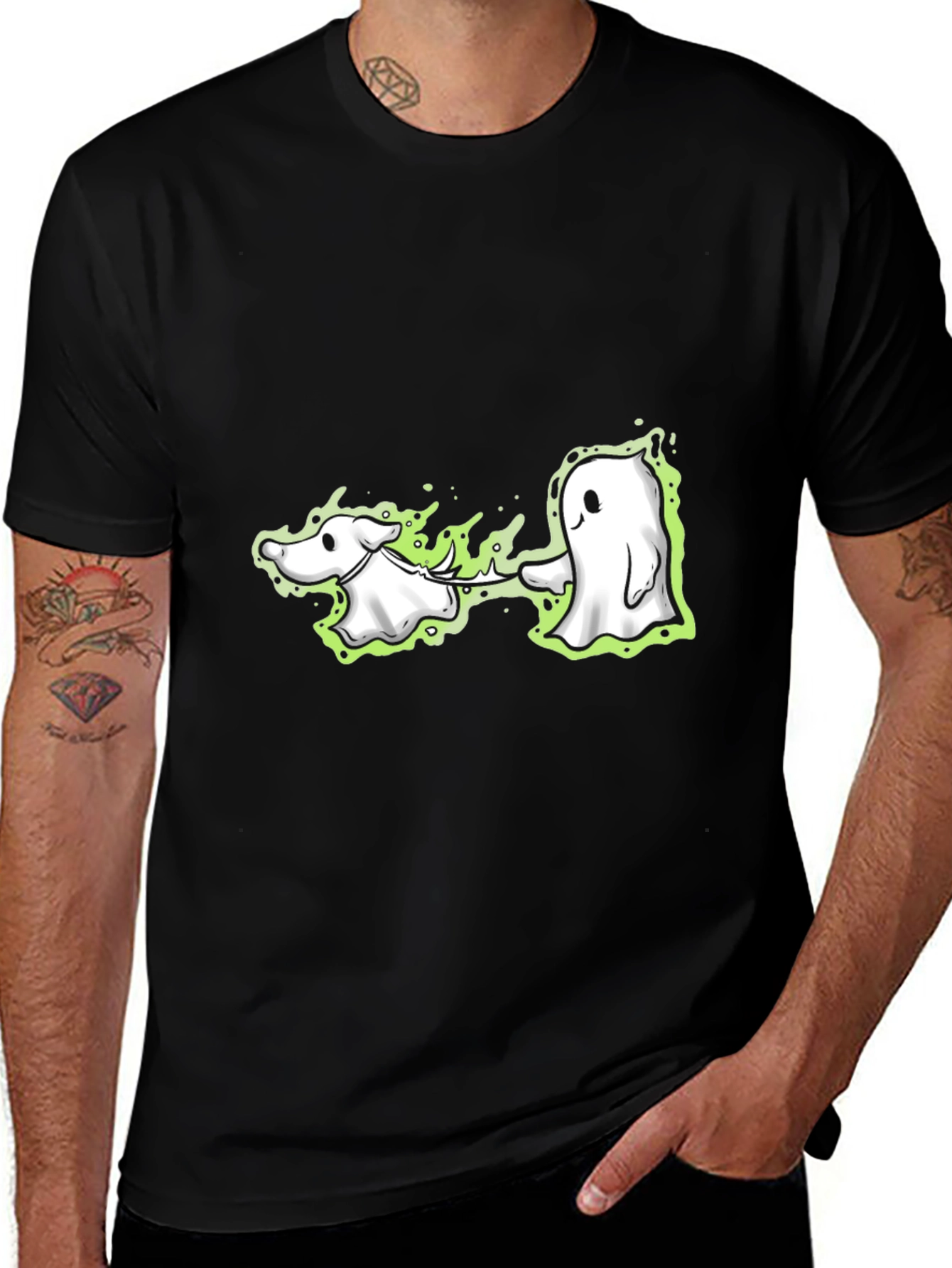Variant 20 of Spooky Ghost Dog T-Shirt