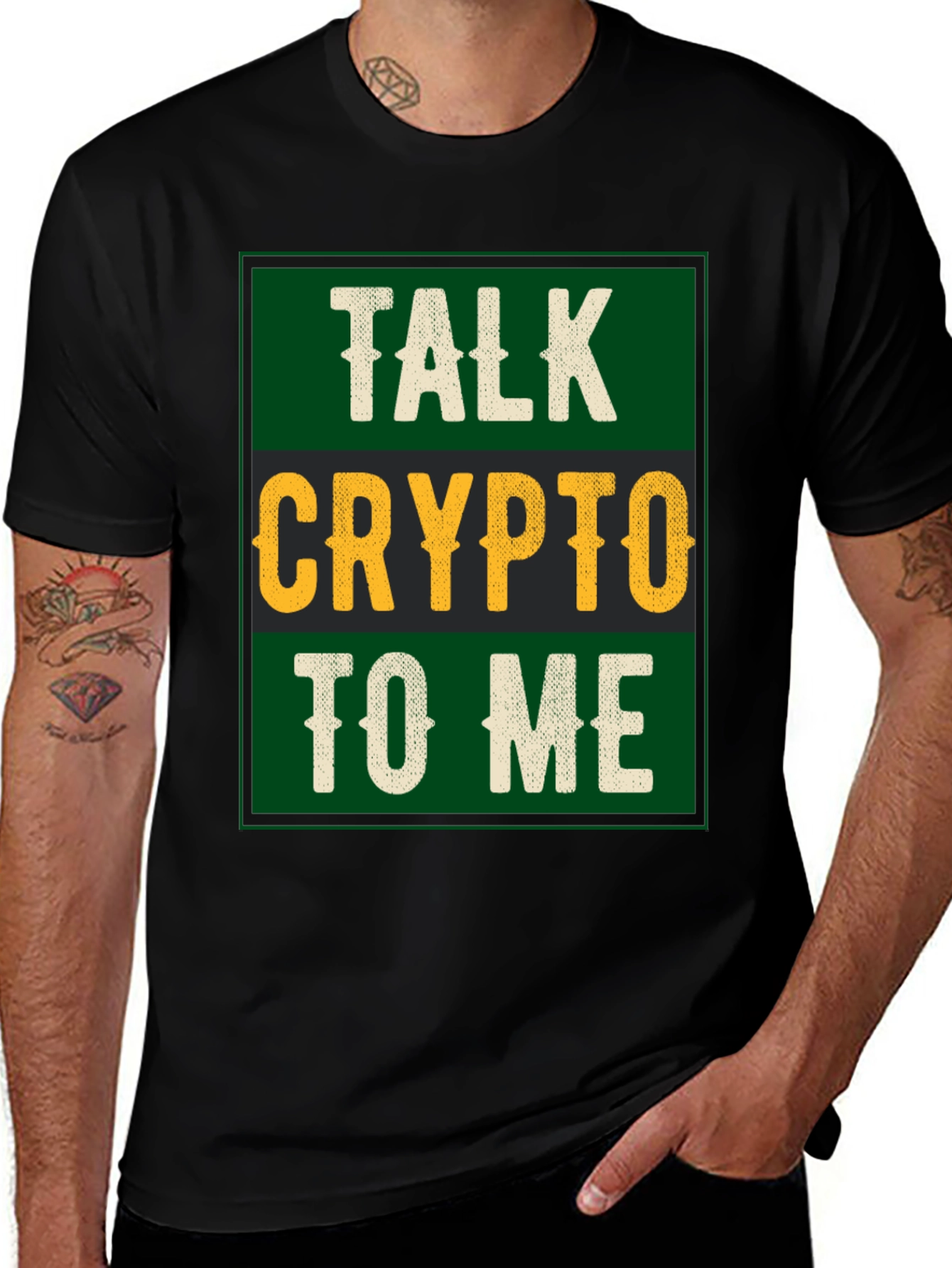 Talk Crypto To Me T-Shirt -  Black