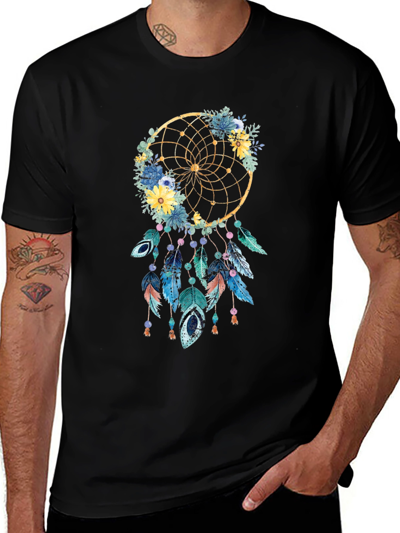 Variant 23 of Dreamcatcher Graphic Tee - Bohemian Style