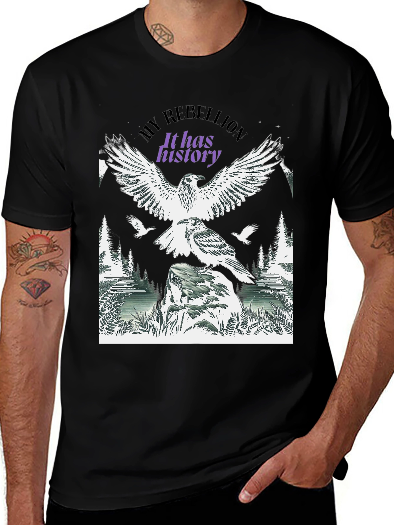 Variant 10 of Rebellion History Eagle Graphic Tee