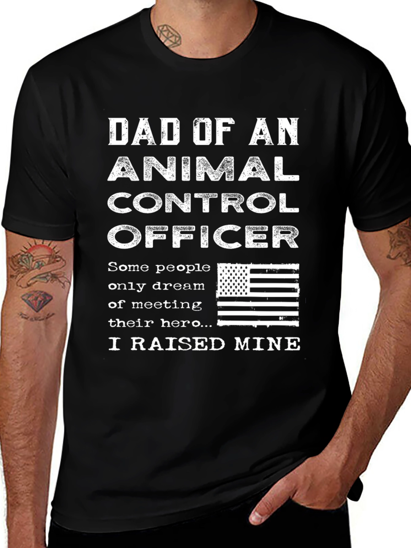 Variant 6 of Dad of an Animal Control Officer T-Shirt