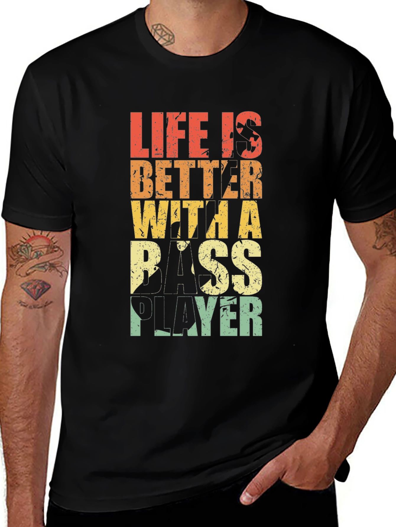 Variant 11 of Bass Player T-Shirt - Life Is Better Funny Tee