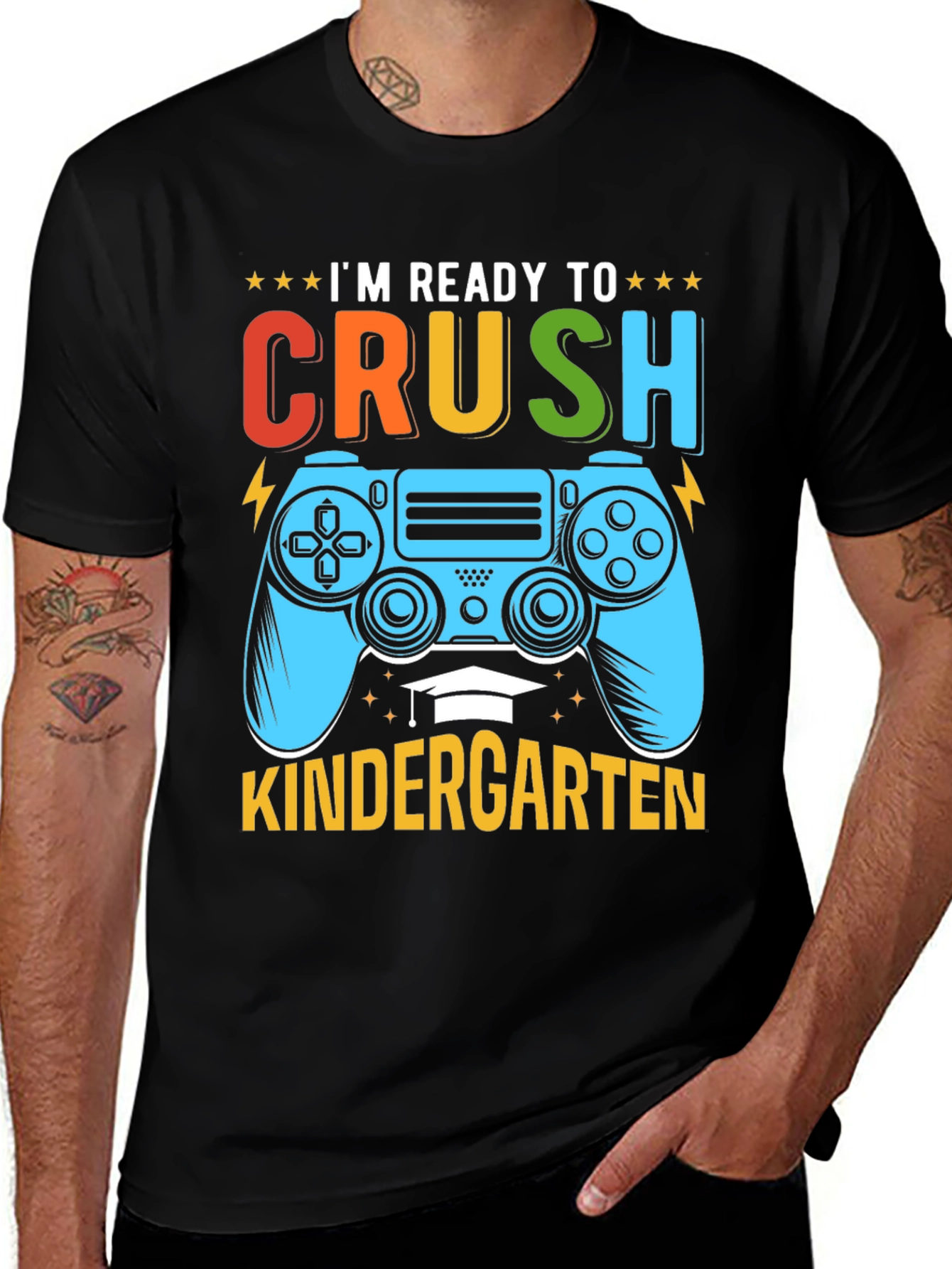 Variant 26 of Ready to Crush Kindergarten Gaming T-Shirt