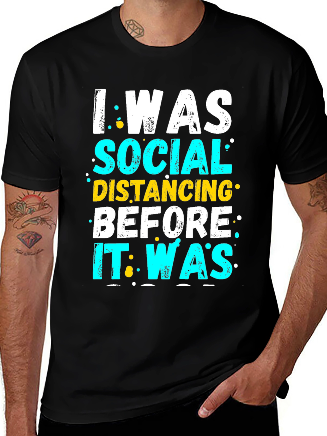 Variant 23 of I Was Social Distancing T-Shirt - Funny Introvert Tee