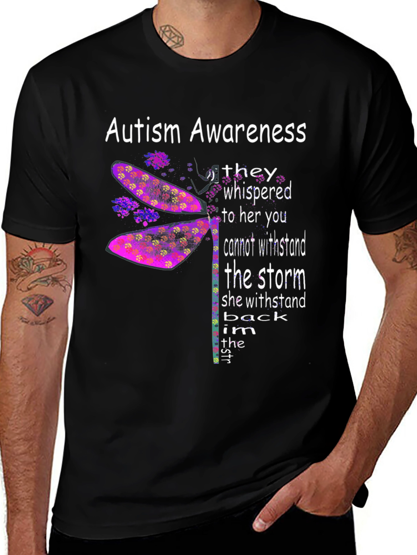 Autism Awareness Dragonfly Graphic Tee