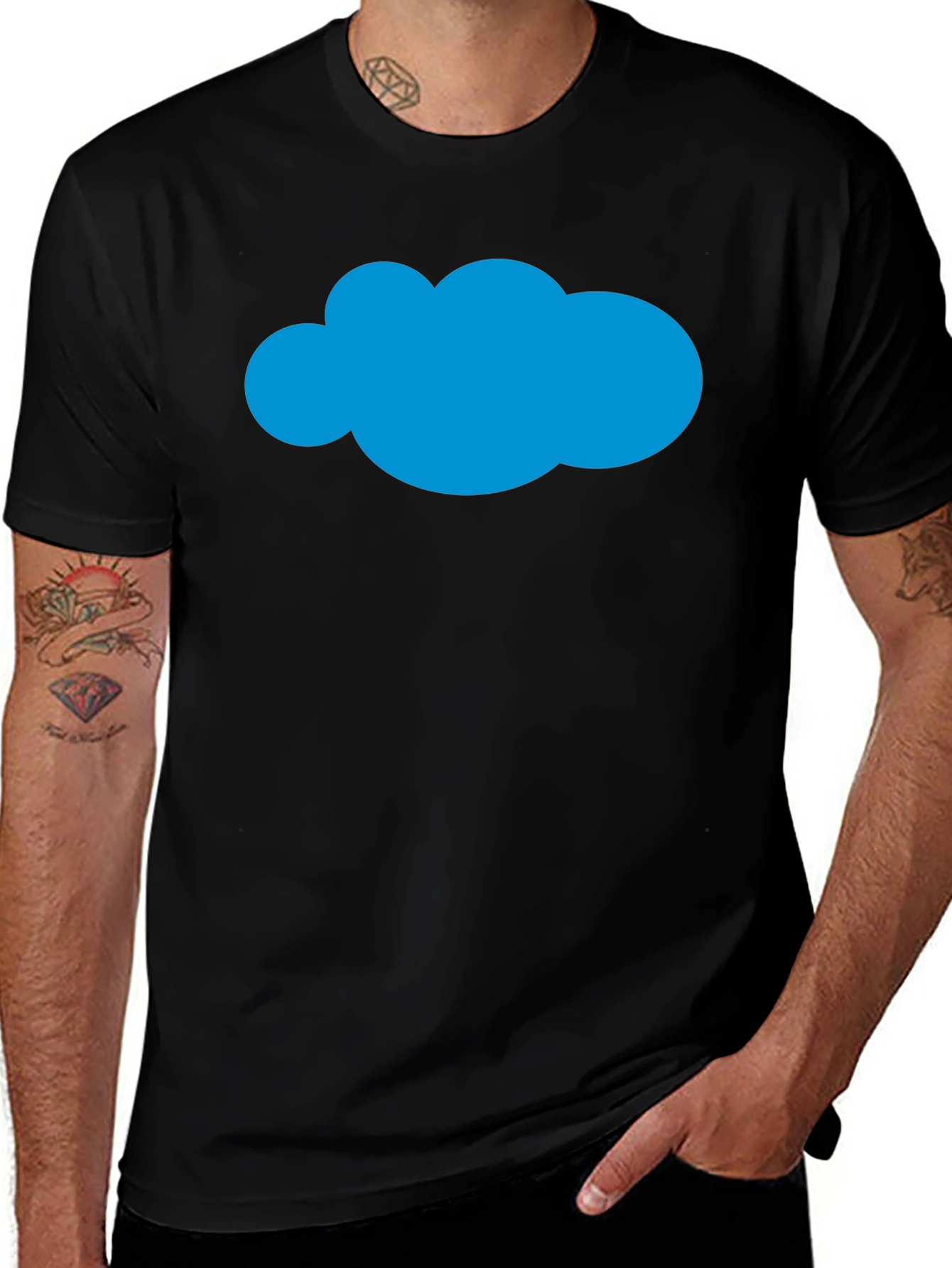 Variant 6 of Cloud Graphic Tee - Soft Cotton Blend