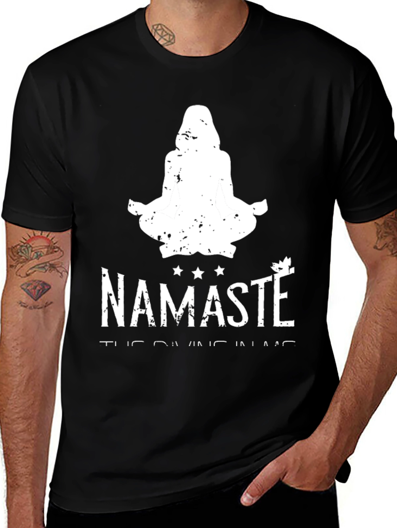 Variant 11 of Namaste Yoga Graphic T-Shirt - Divine Inner Light Tee
