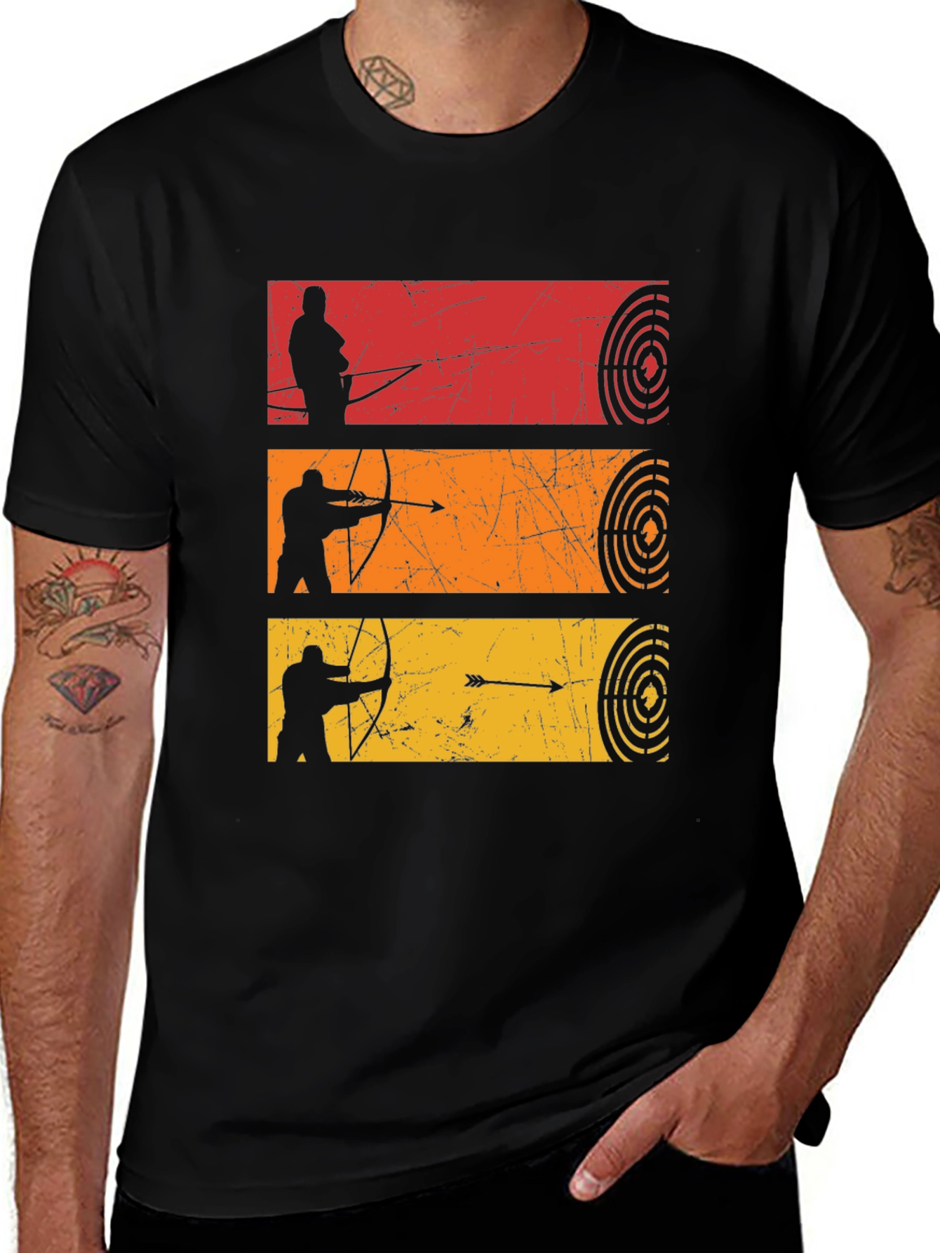 Variant 18 of Archery Target T-Shirt - Vintage Archer Tee