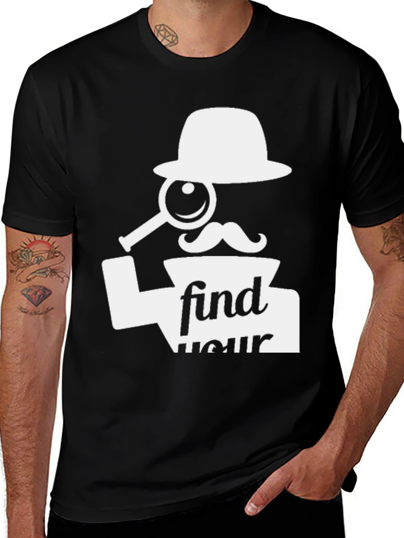 Variant 15 of Find Your Style Black Graphic T-Shirt