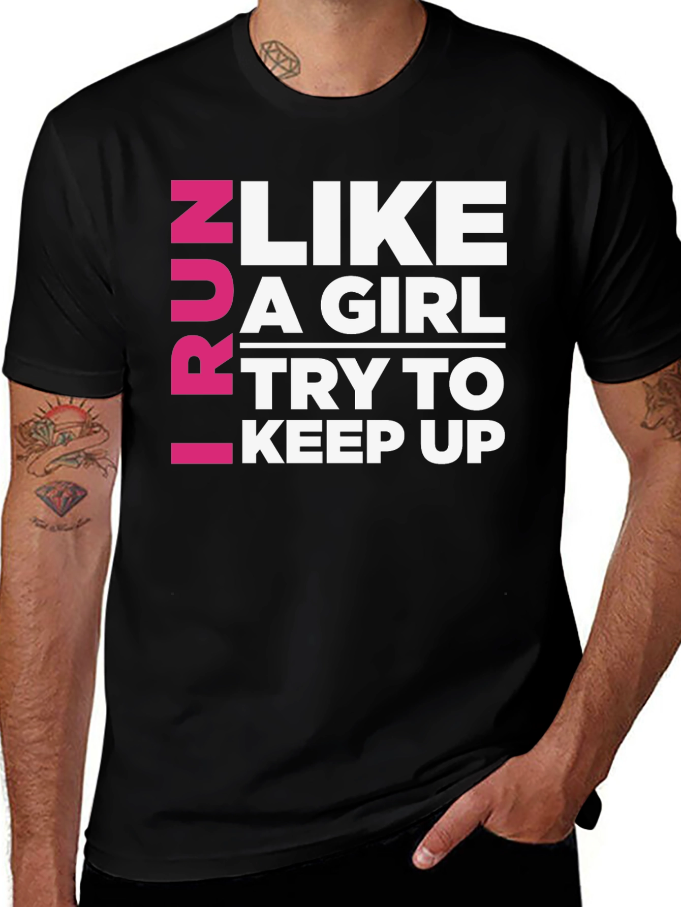 Variant 14 of I Run Like a Girl Graphic Tee
