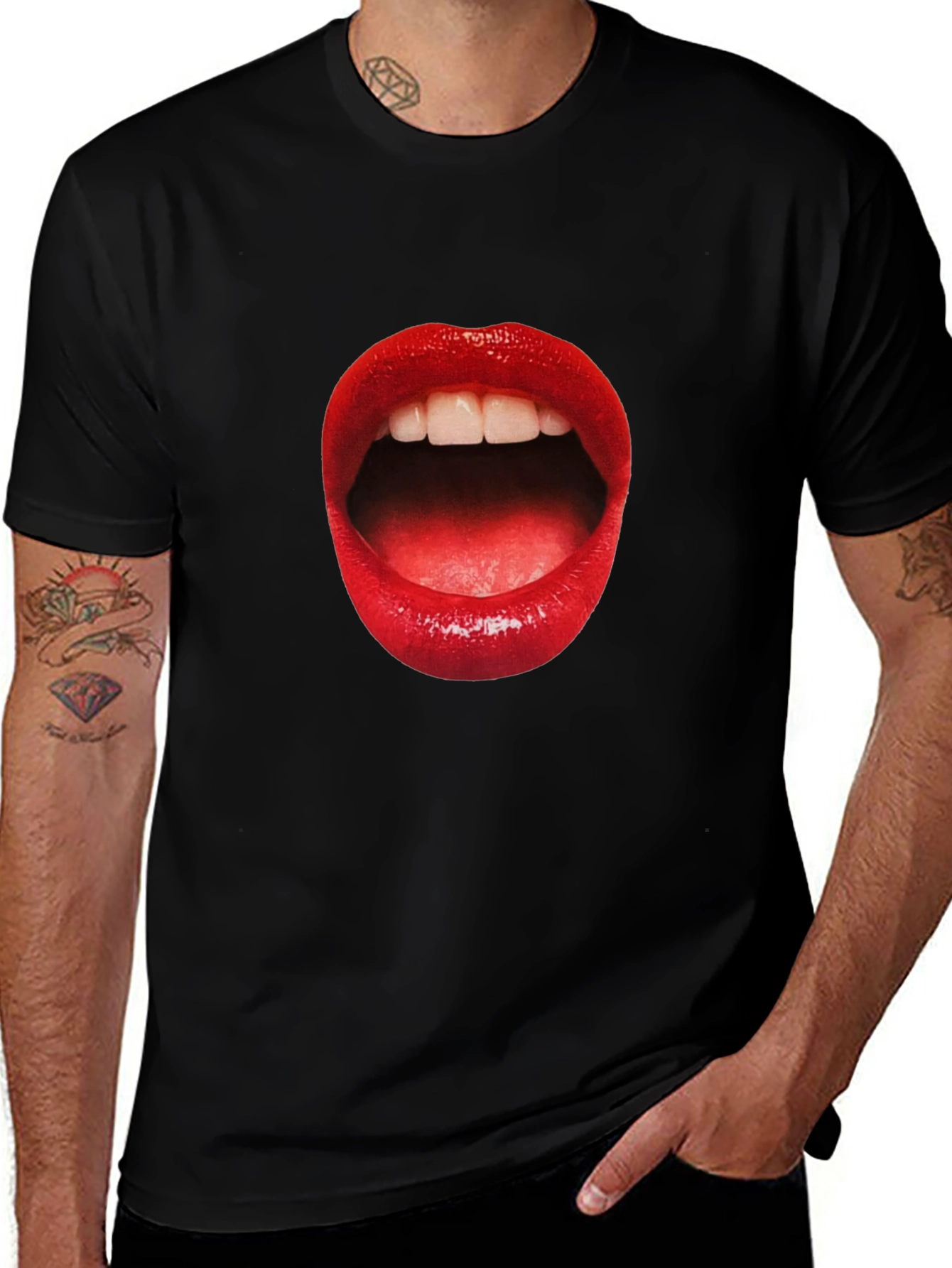 Variant 30 of Open Mouth Graphic Tee - Bold Statement Shirt