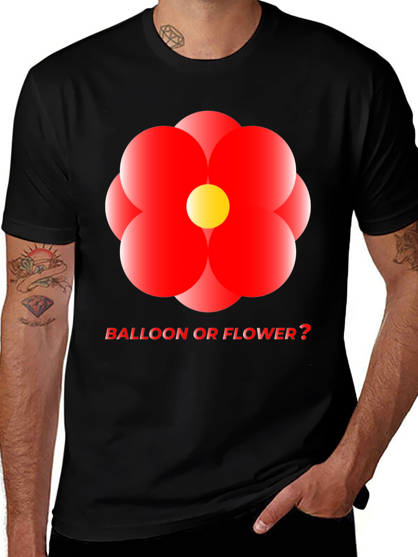 Variant 22 of Balloon or Flower Graphic Tee - Unique Design