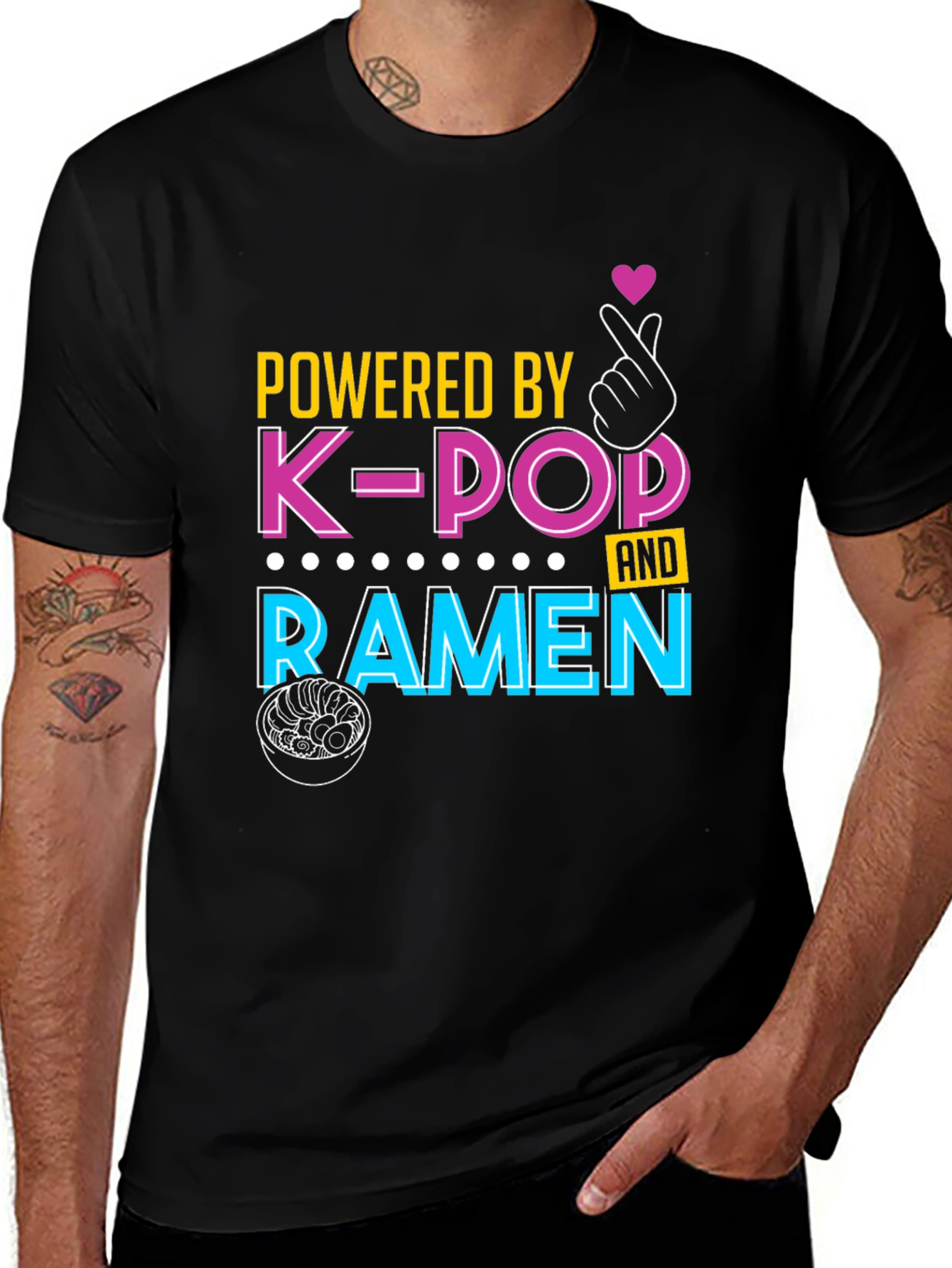 Powered By K-Pop and Ramen T-Shirt