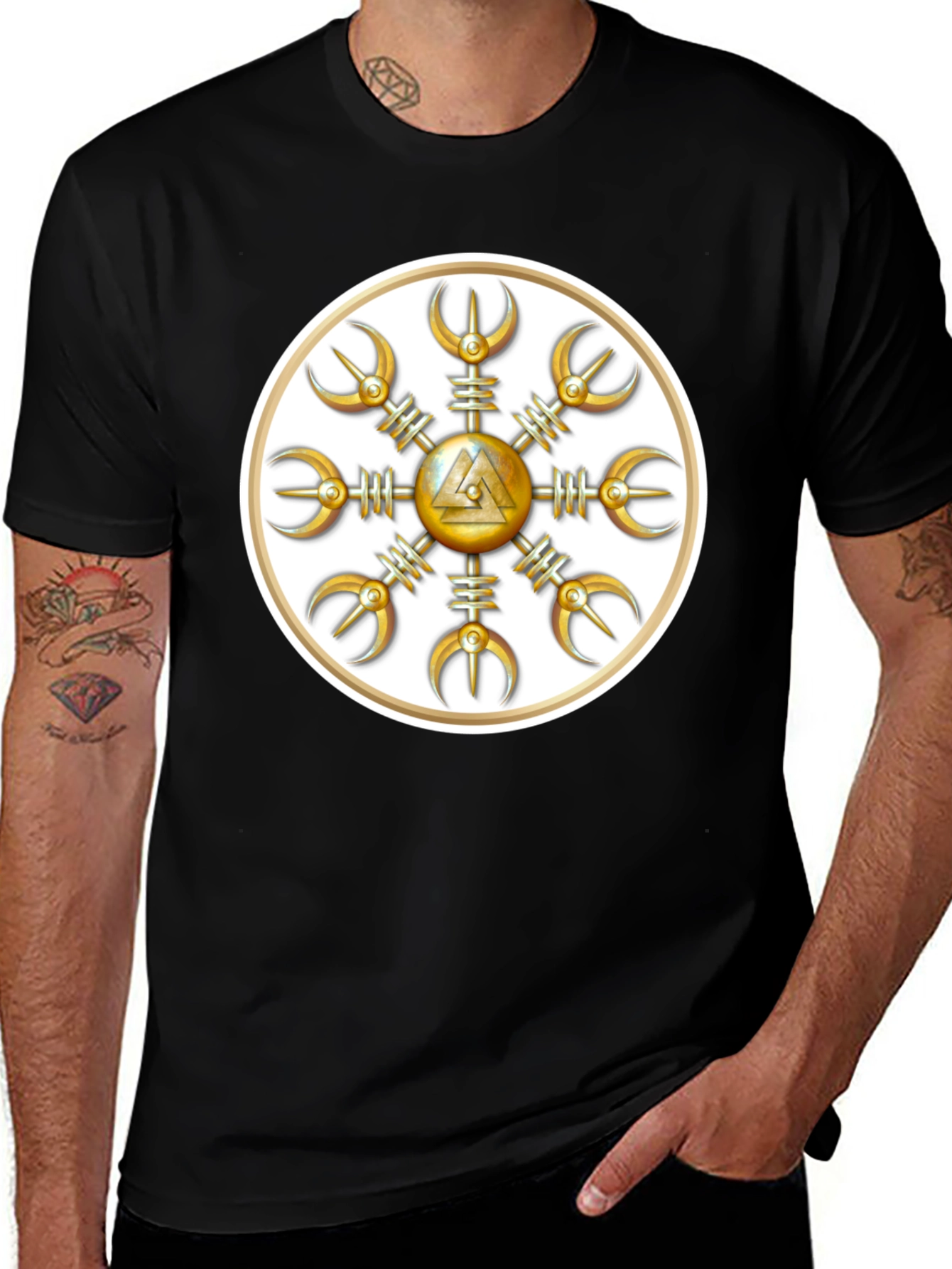 Vegvisir Compass T-Shirt - Norse Viking Symbol Tee