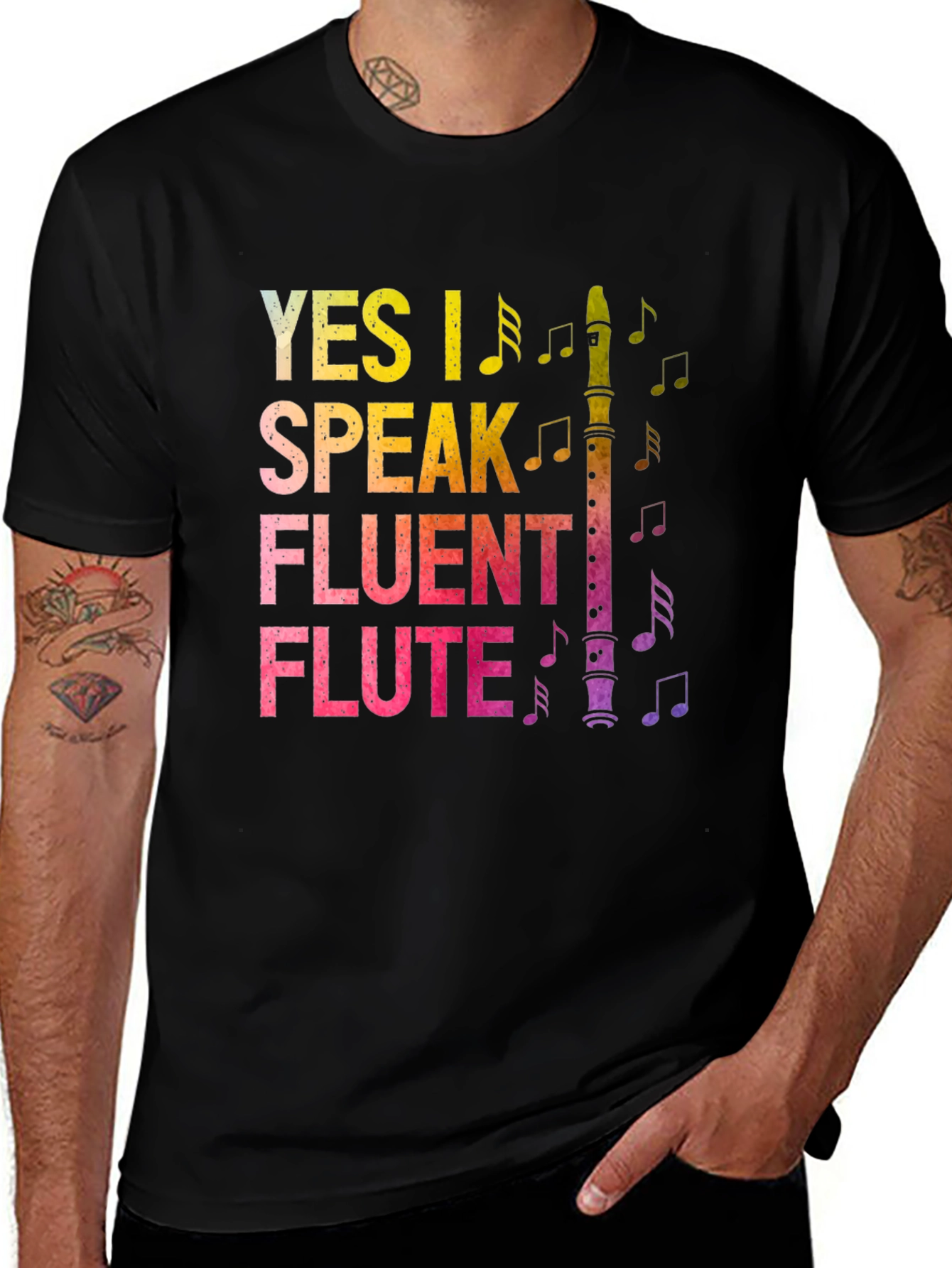 Variant 13 of Yes I Speak Fluent Flute T-Shirt Music Lover Tee