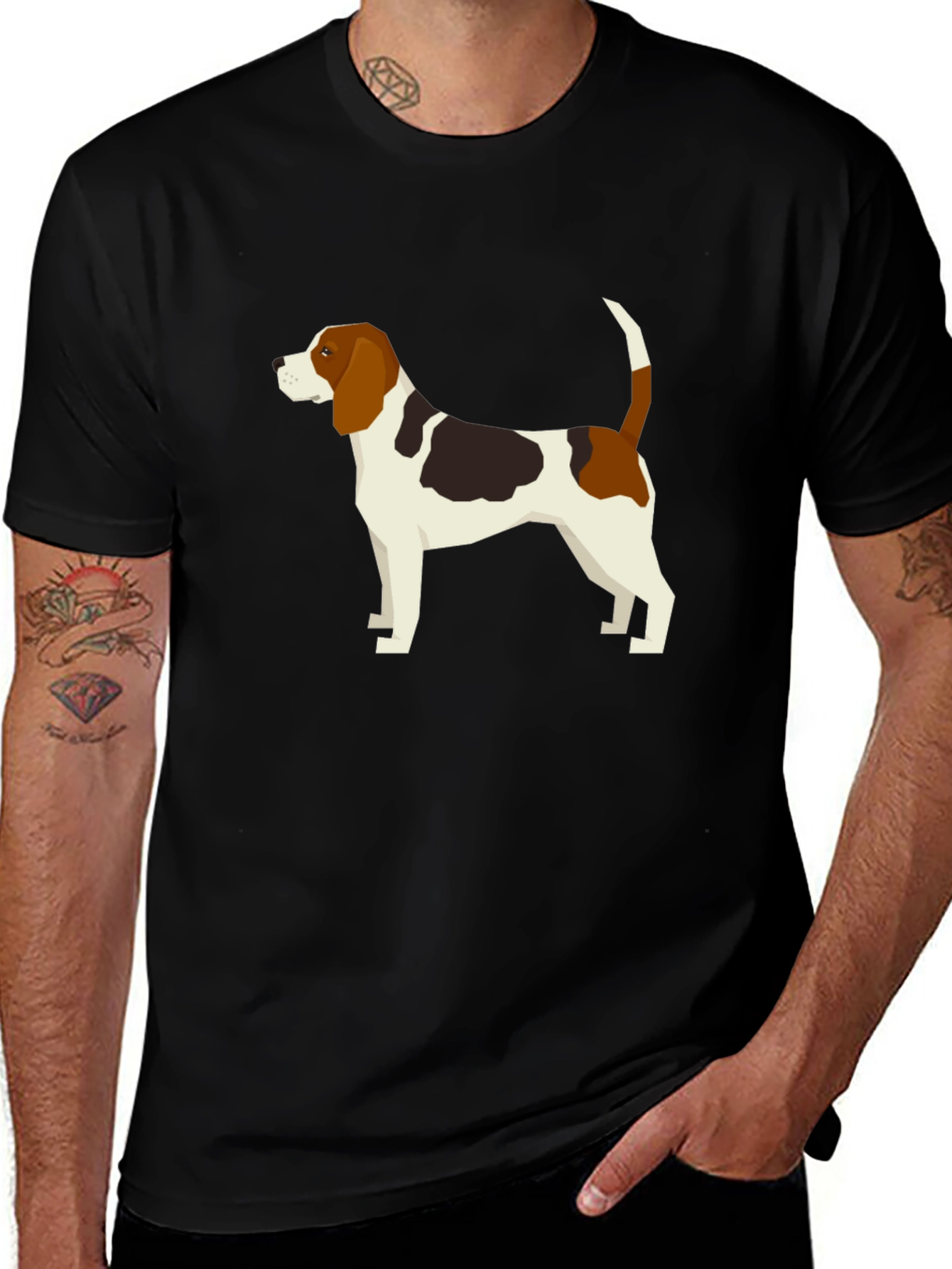 Variant 5 of Dog Graphic Print Men's T-Shirt
