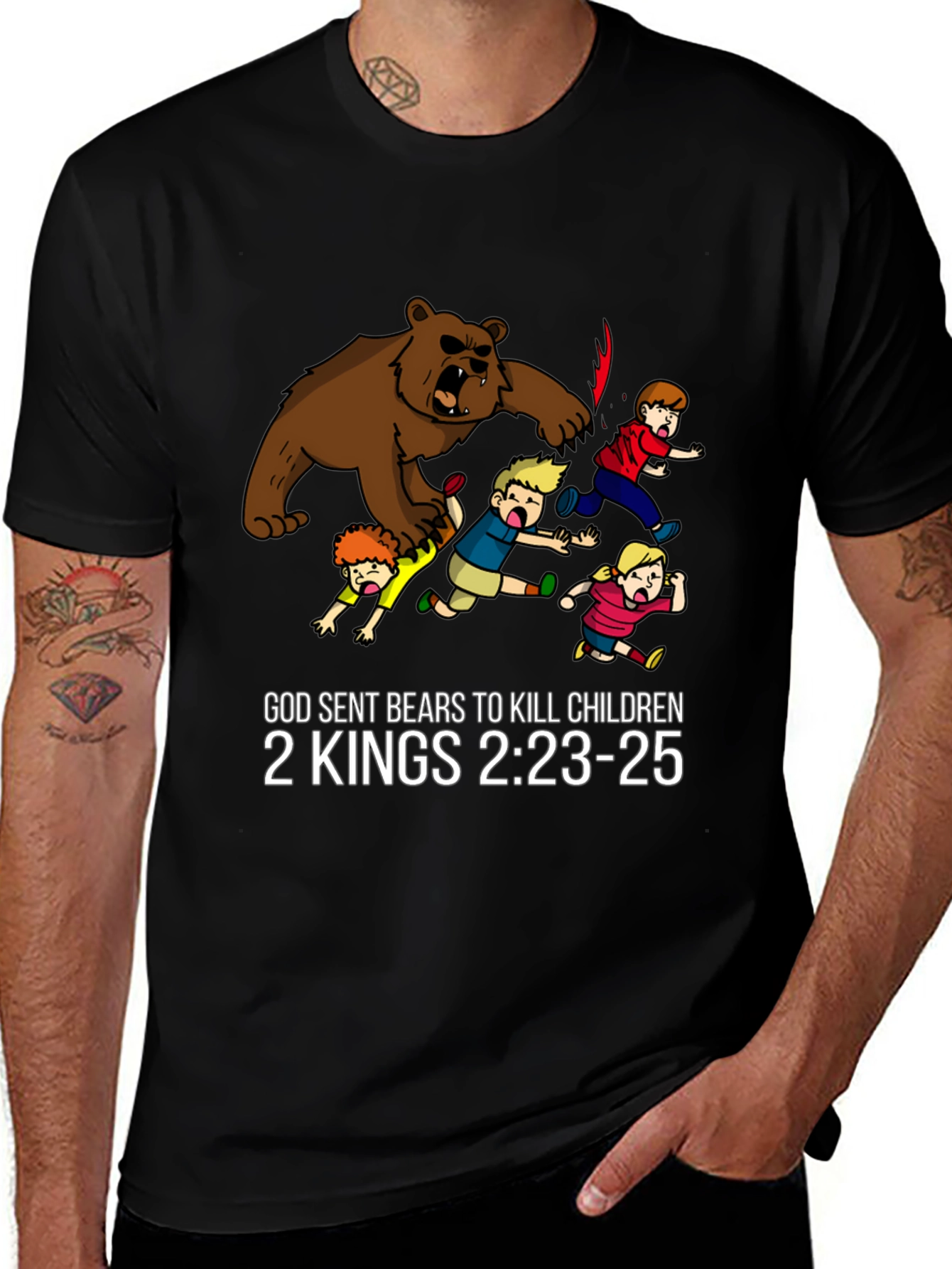 Variant 13 of God Sent Bears T-Shirt 2 Kings Bible Verse Funny Graphic Tee