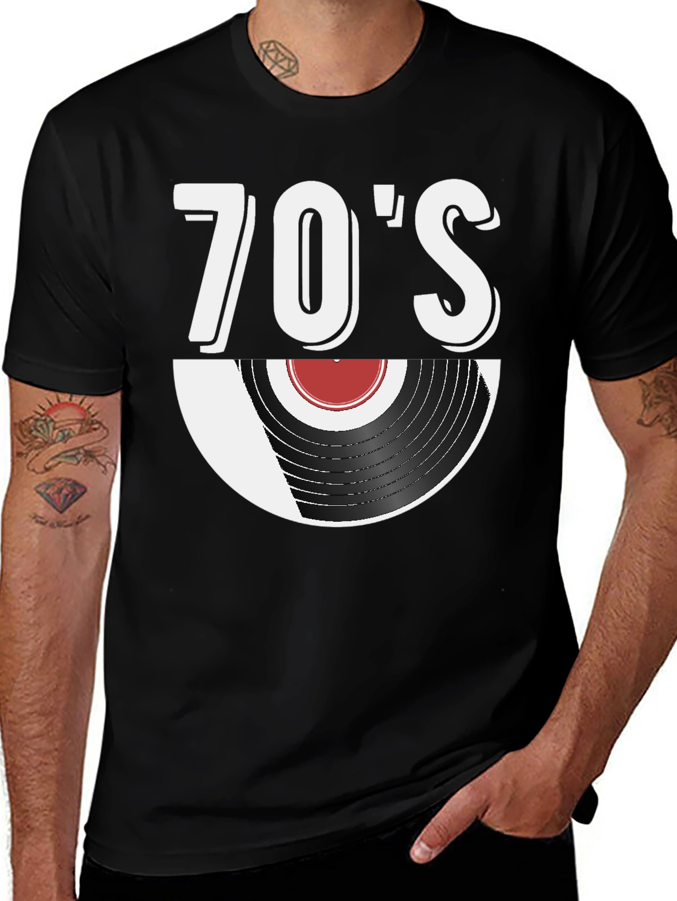 Variant 11 of 70's Record Graphic T-Shirt - Retro Style