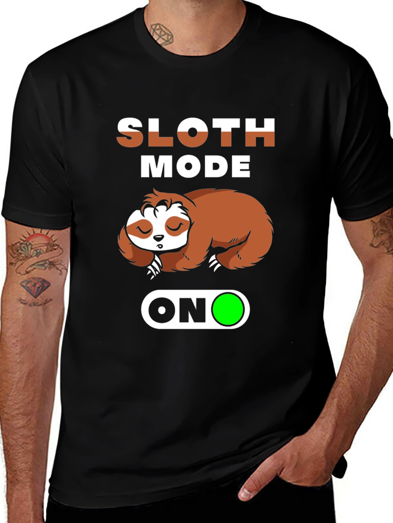 Variant 27 of Sloth Mode On T-Shirt - Comfy, Relaxed Fit