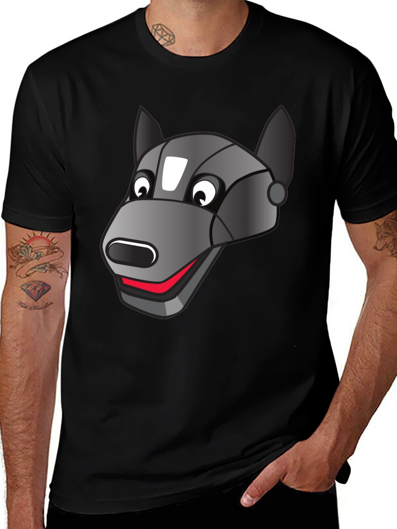 Variant 19 of Robotic Dog Graphic T-Shirt - Black