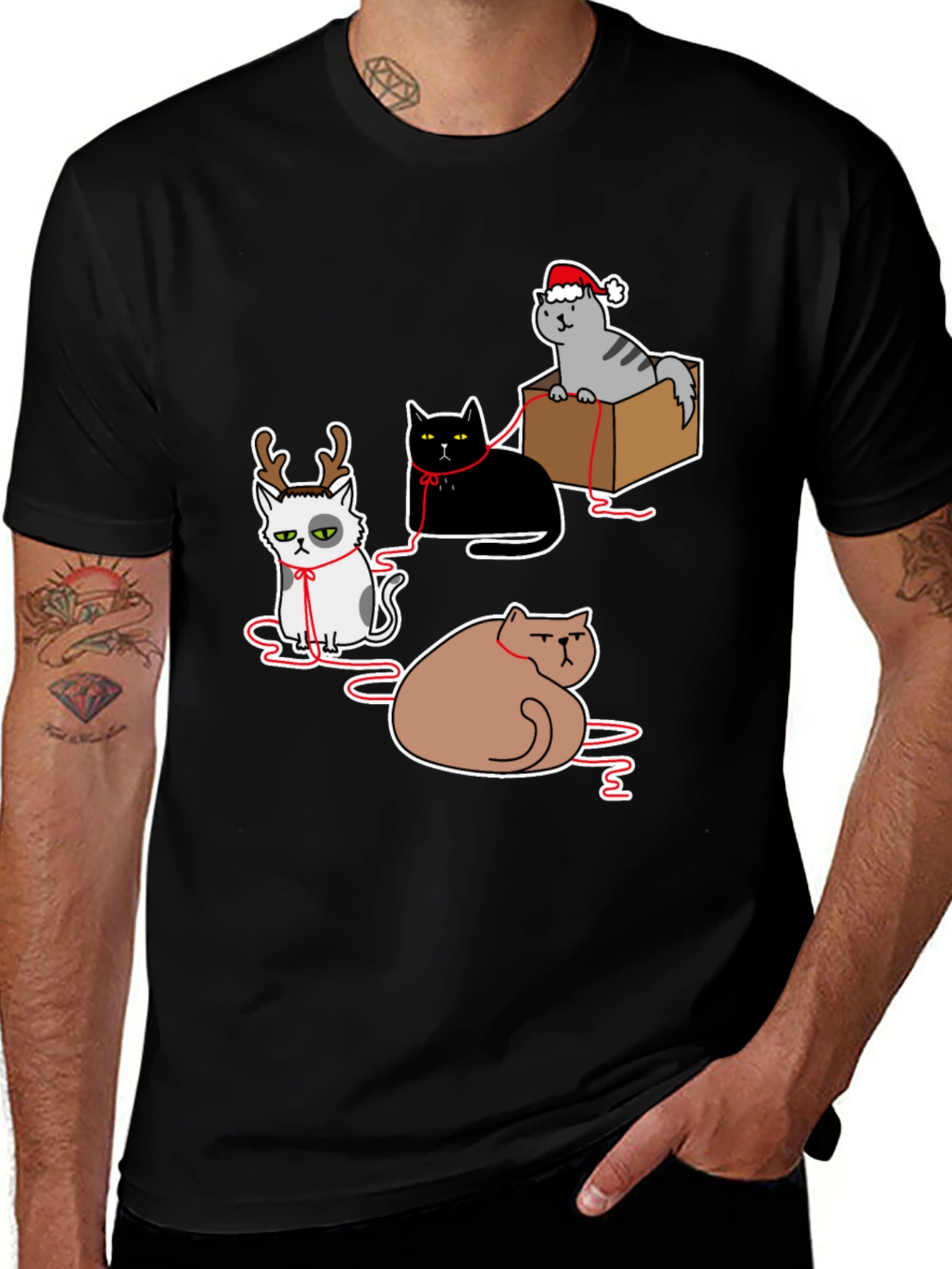 Holiday Cats T-Shirt - Festive Funny Tee