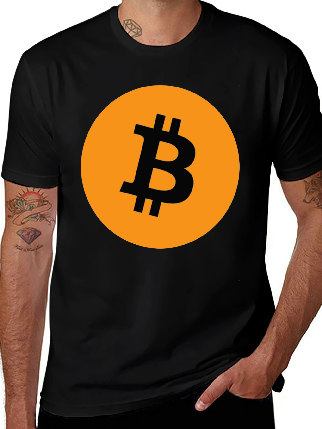 Variant 11 of Bitcoin Logo Graphic Tee - Black