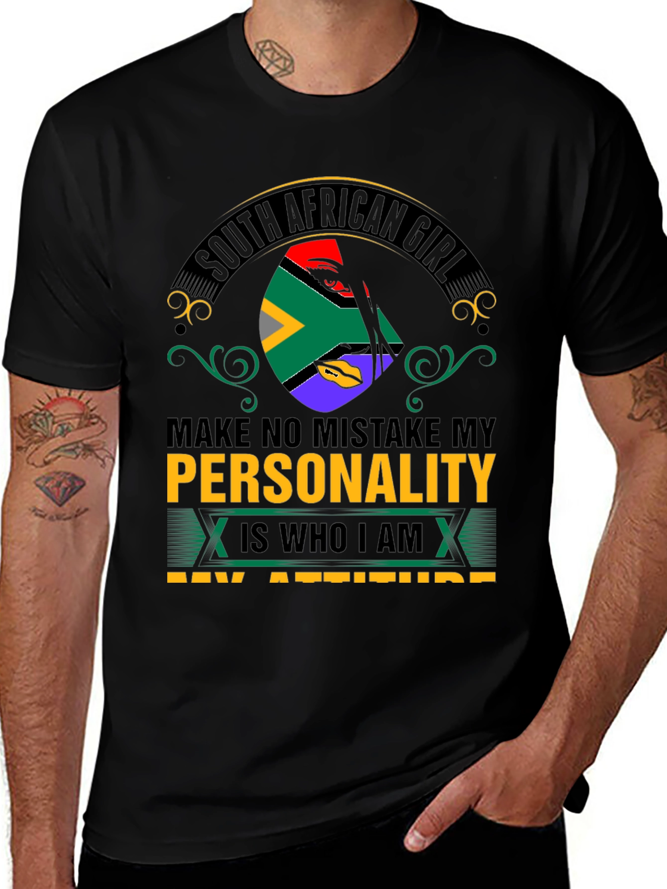 Variant 10 of South African Girl Personality T-Shirt