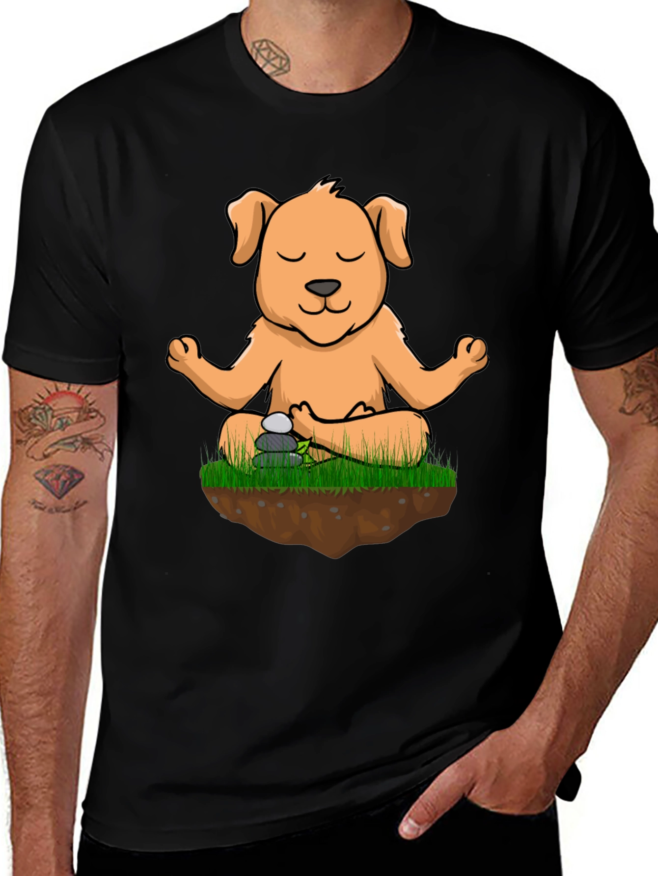 Variant 16 of Meditating Dog T-Shirt - Zen Puppy Tee